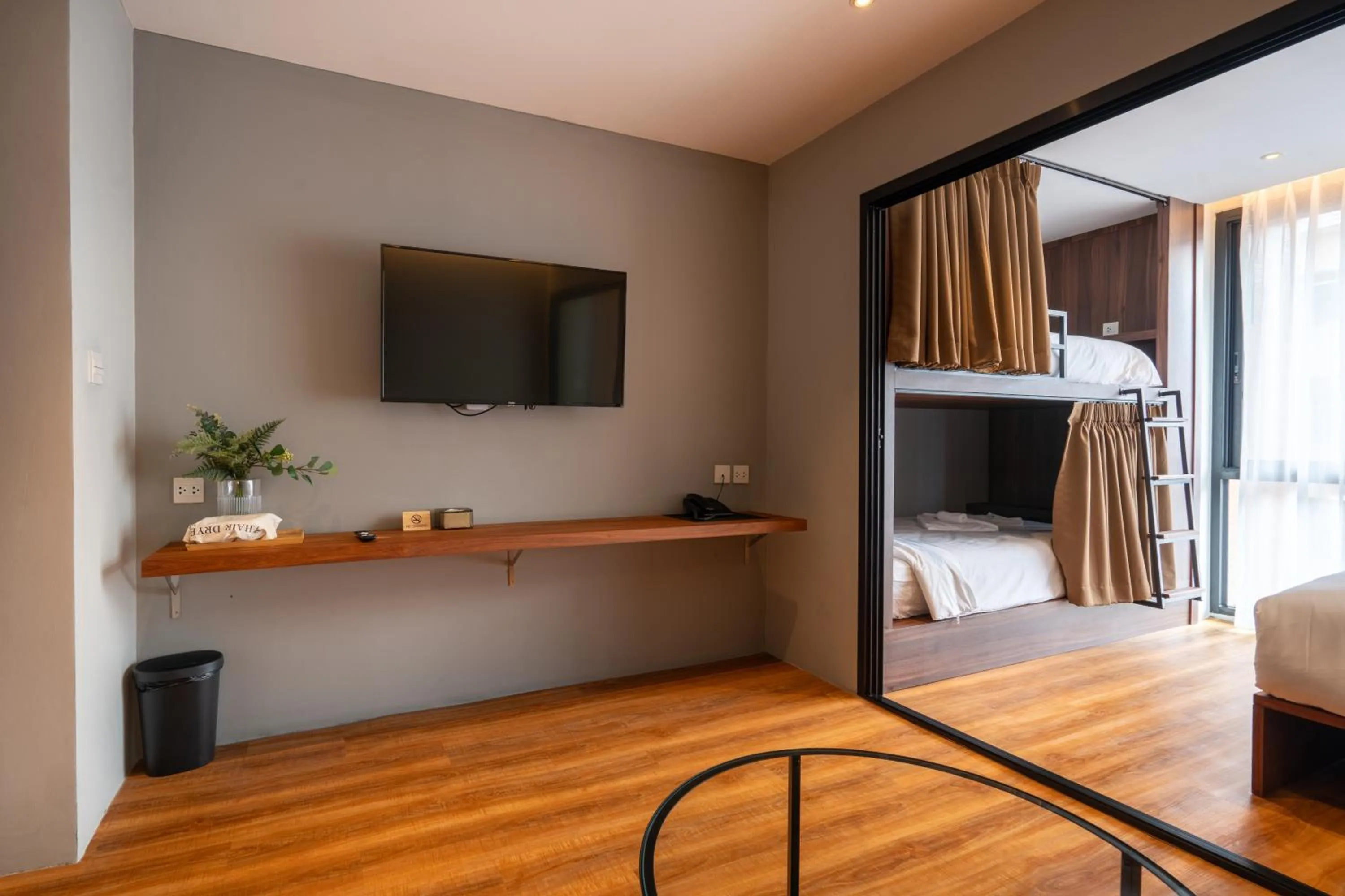 Bed in Woodstory Boutique Hotel