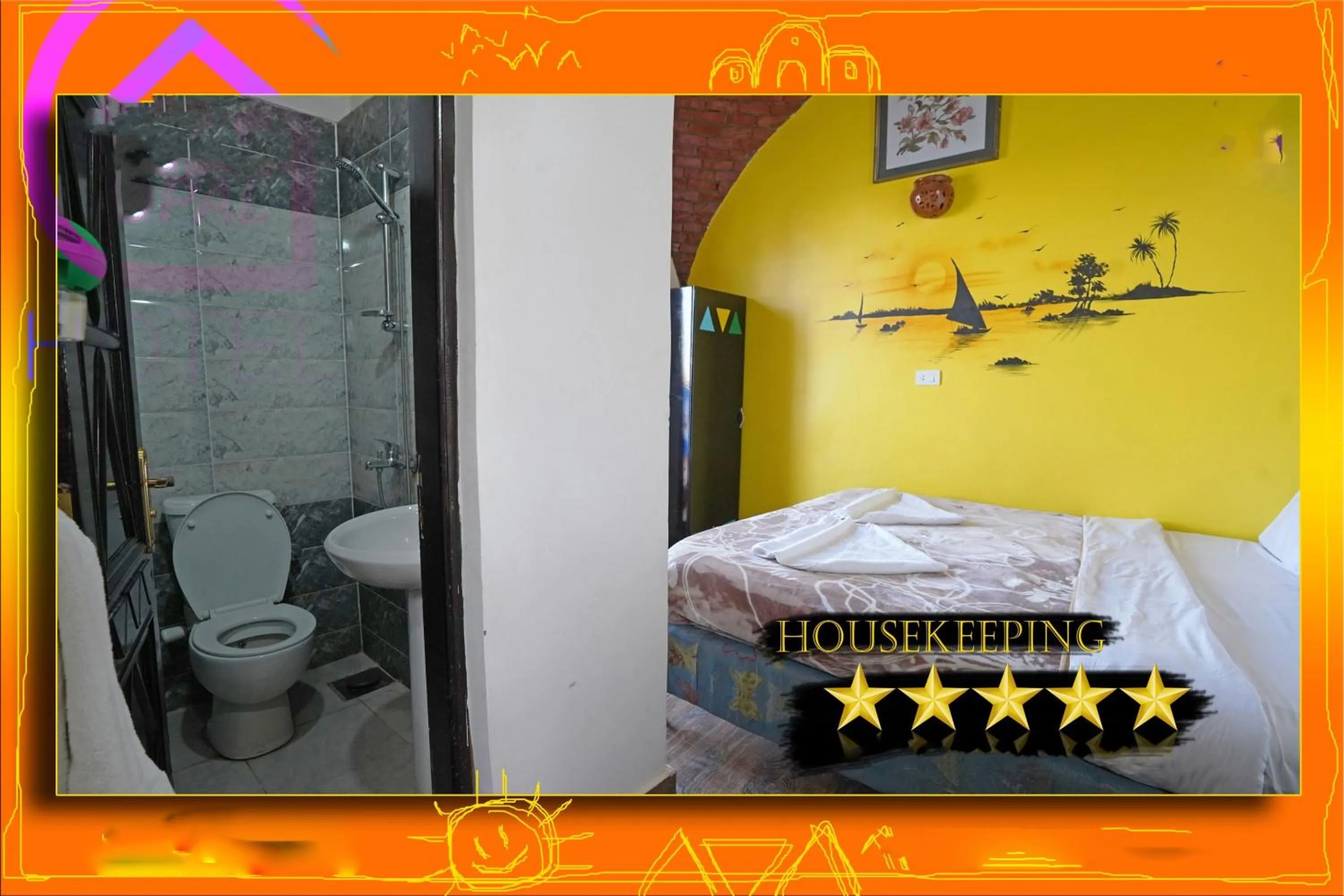 Bedroom in Opal privat nubian hotel