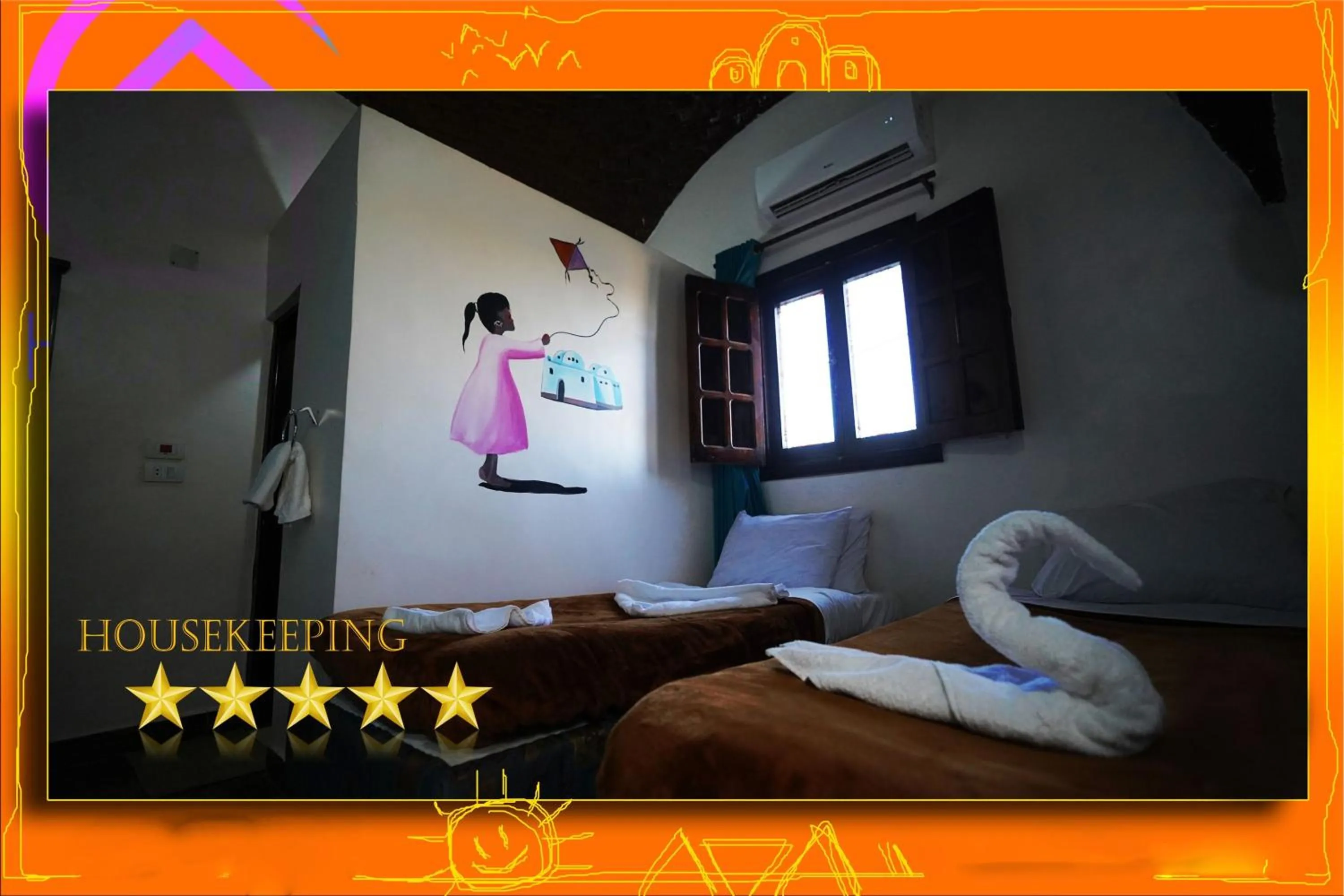 Bedroom, Bed in Opal privat nubian hotel