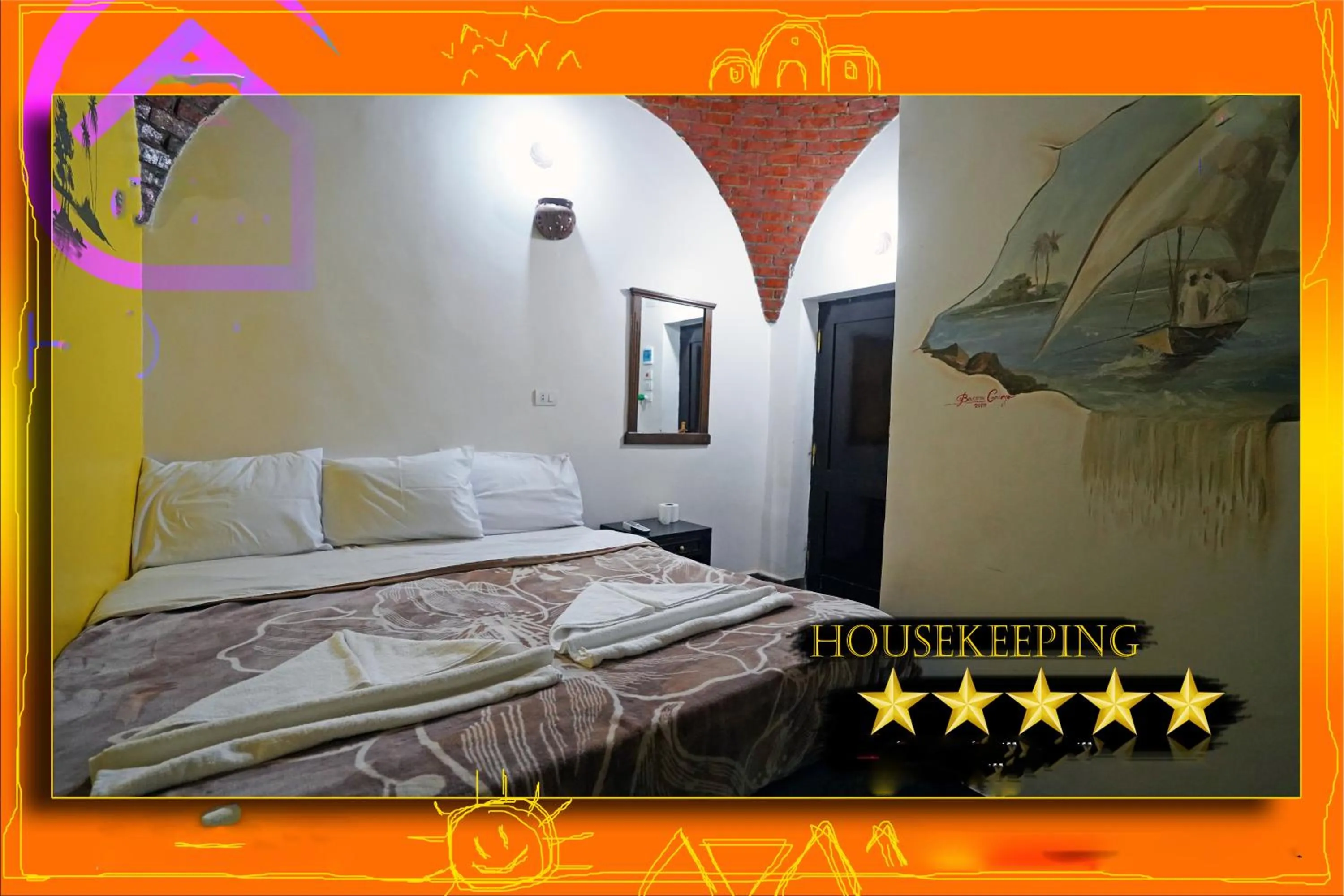Bed in Opal privat nubian hotel