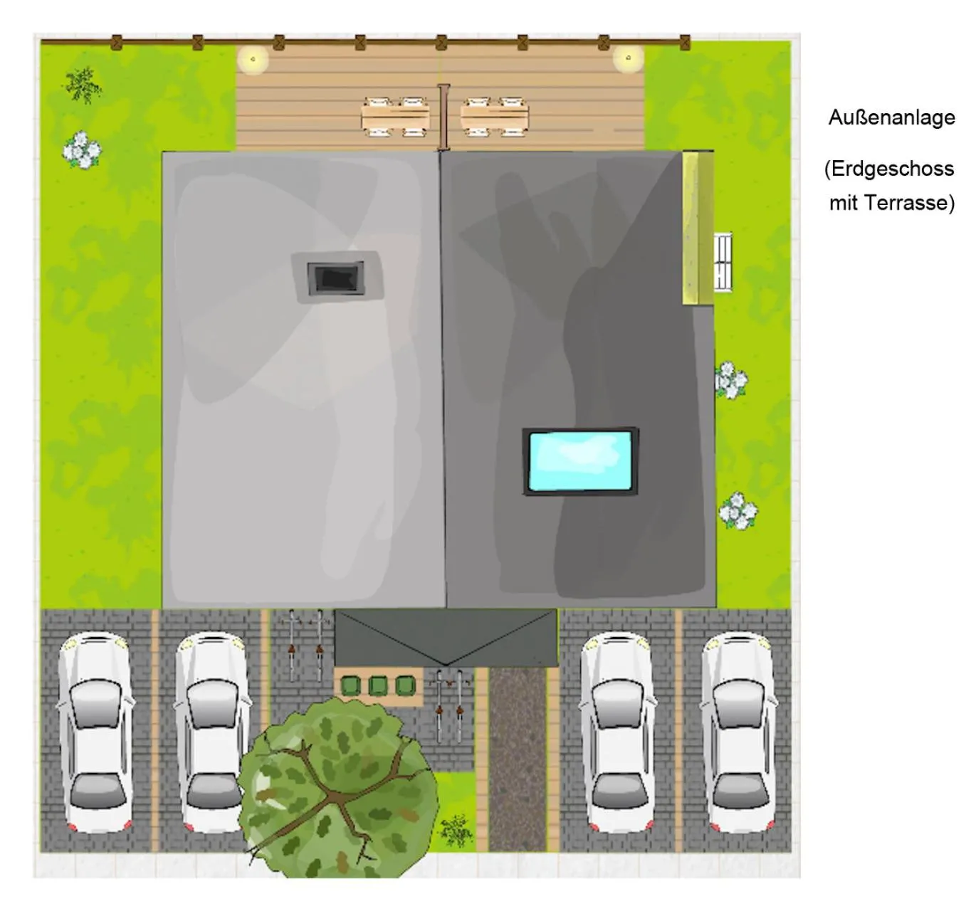 Bird's eye view in Dünenkieker Ferienwohnung