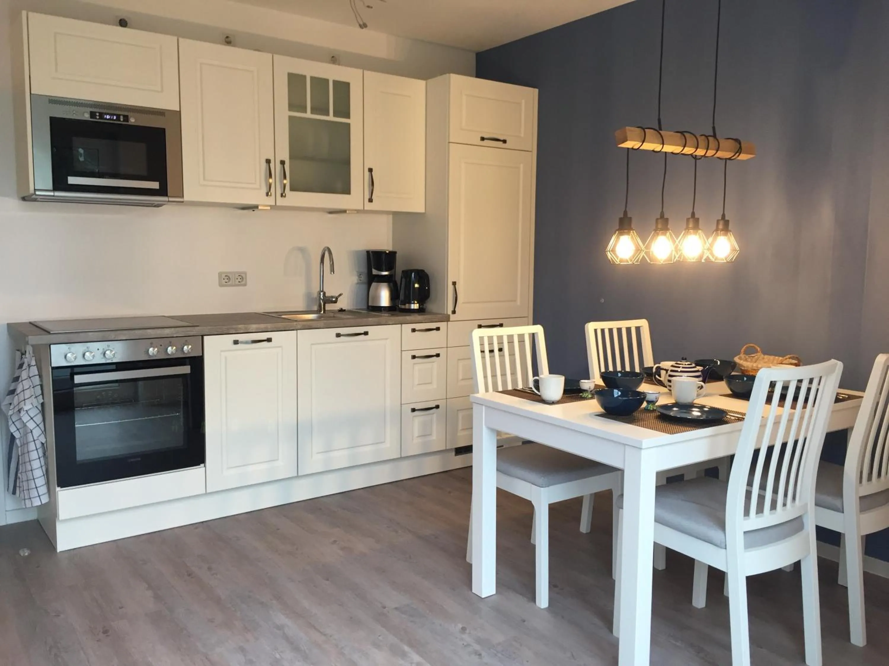 Kitchen or kitchenette in Dünenkieker Ferienwohnung