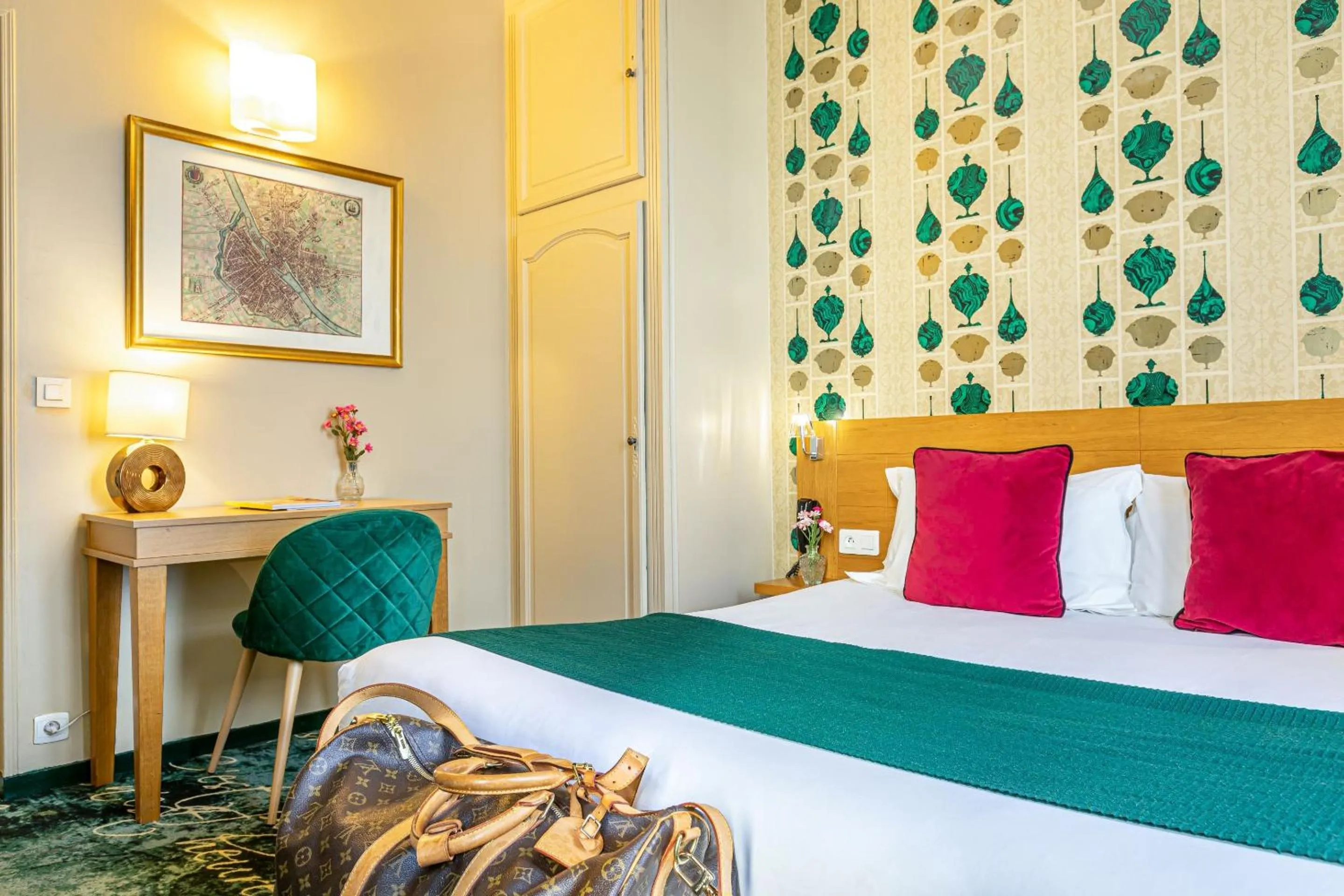 Bed in Hotel Romance Malesherbes by Patrick Hayat