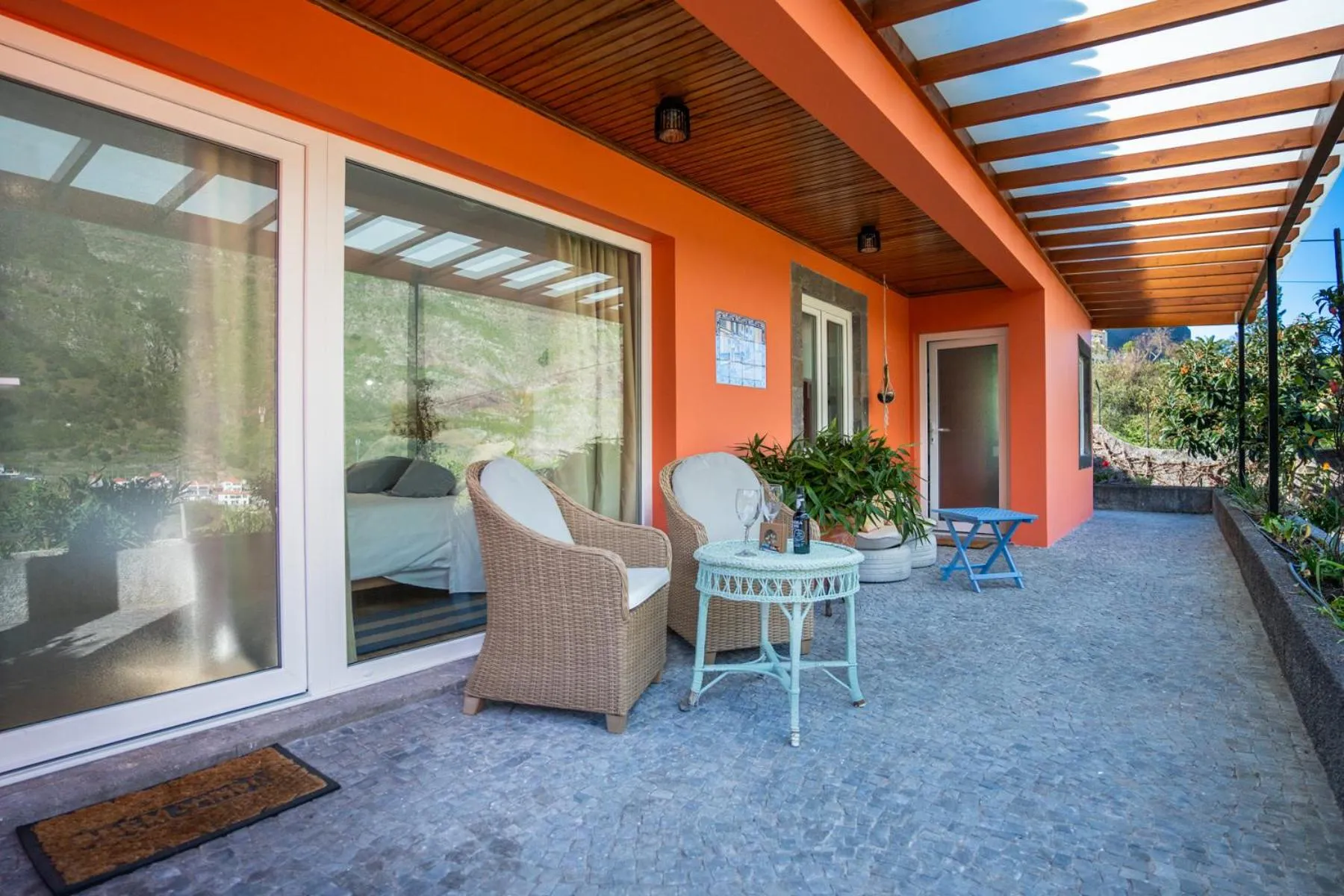 Patio in Madeira Surf Lodge