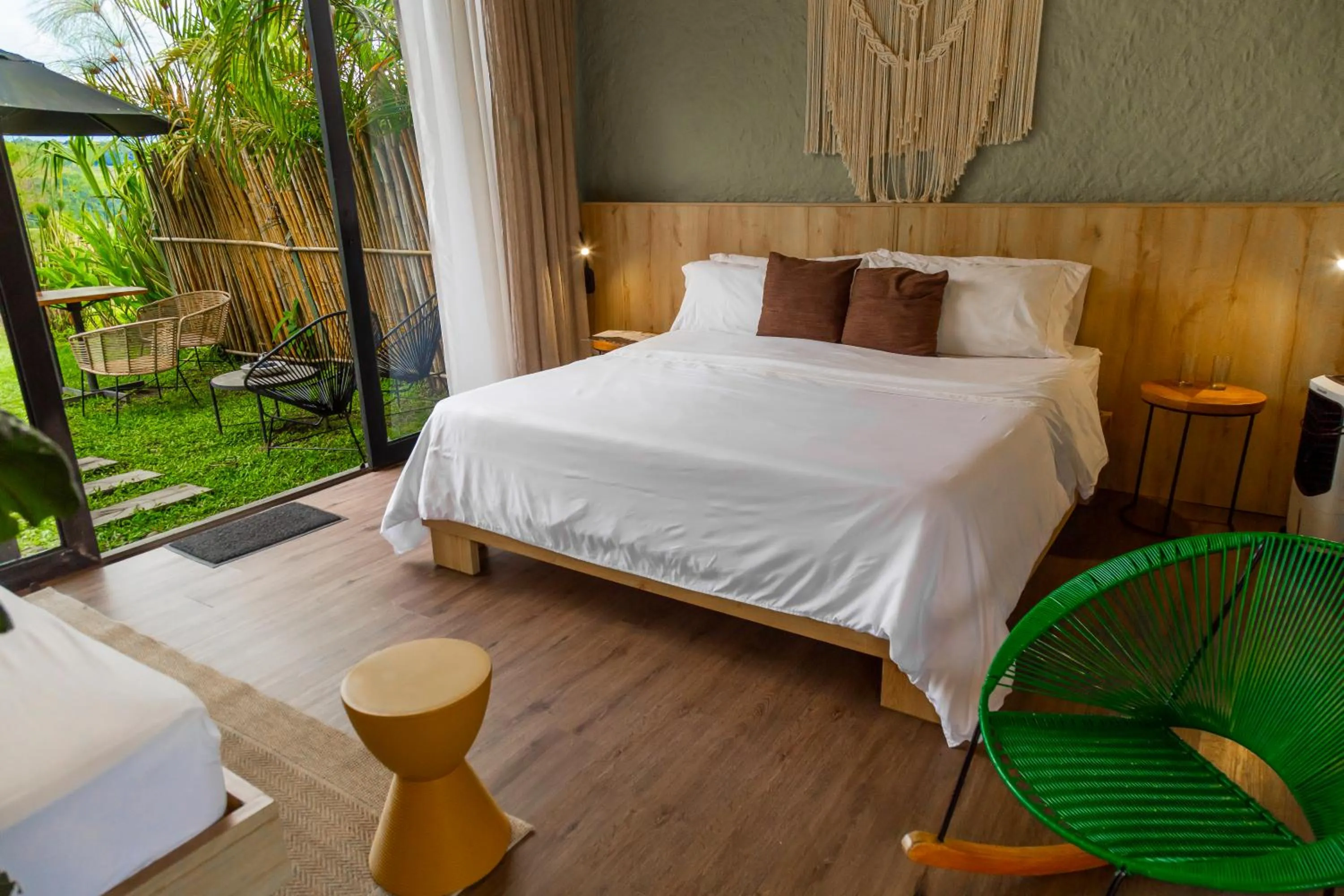 Bed in Ecohotel Monte Tierra Habitaciones y Glamping