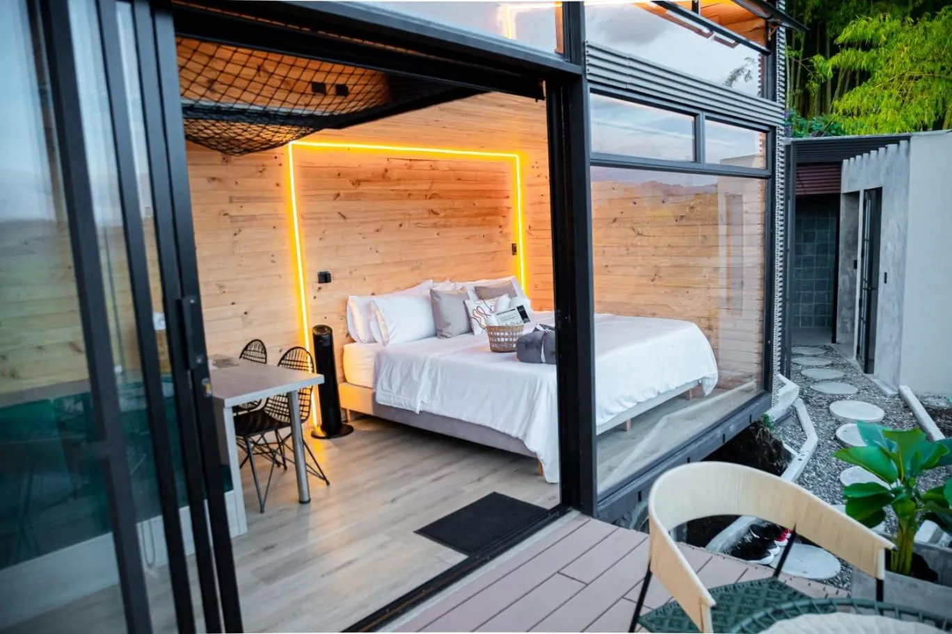 Bed in Ecohotel Monte Tierra Habitaciones y Glamping