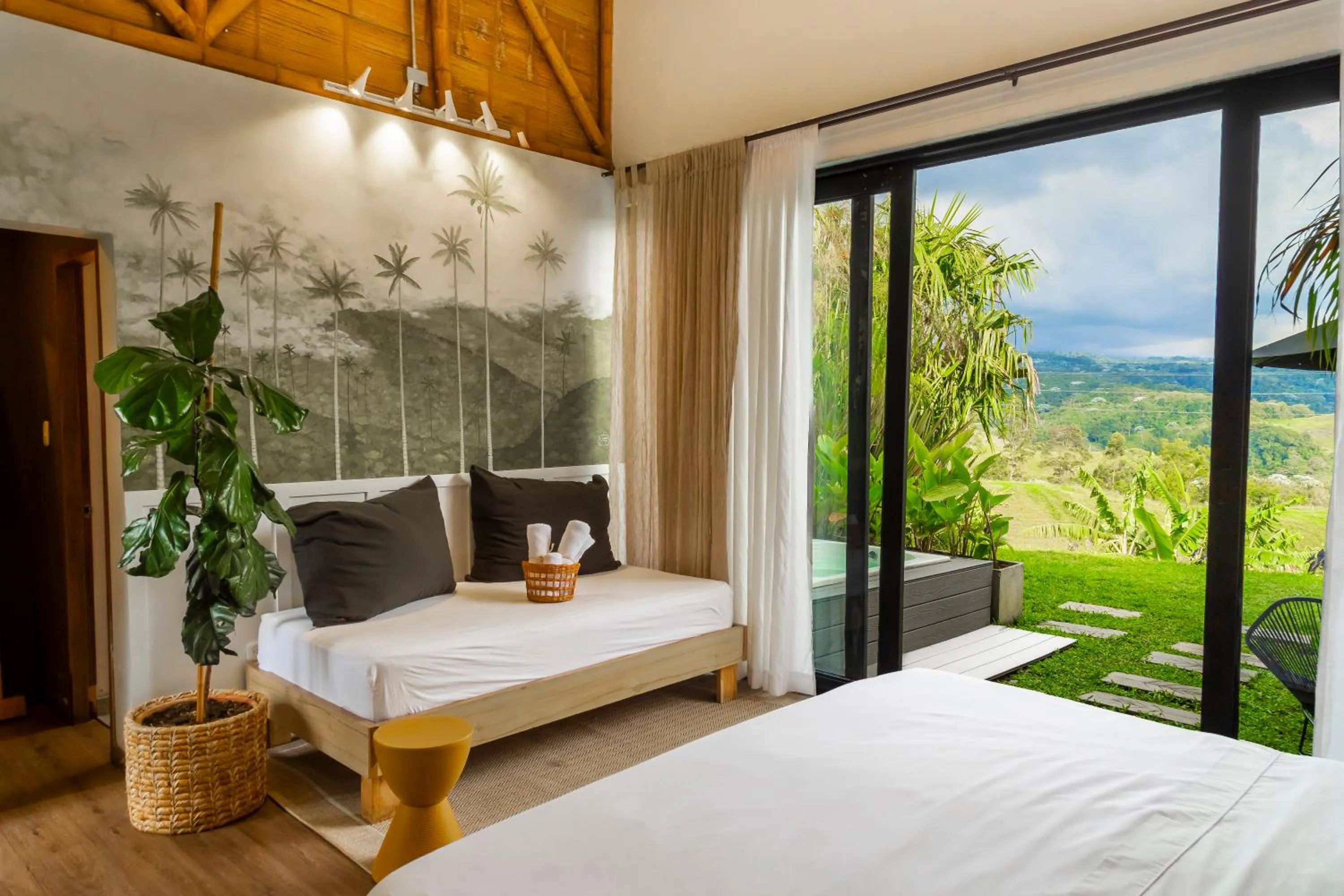 Bed in Ecohotel Monte Tierra Habitaciones y Glamping