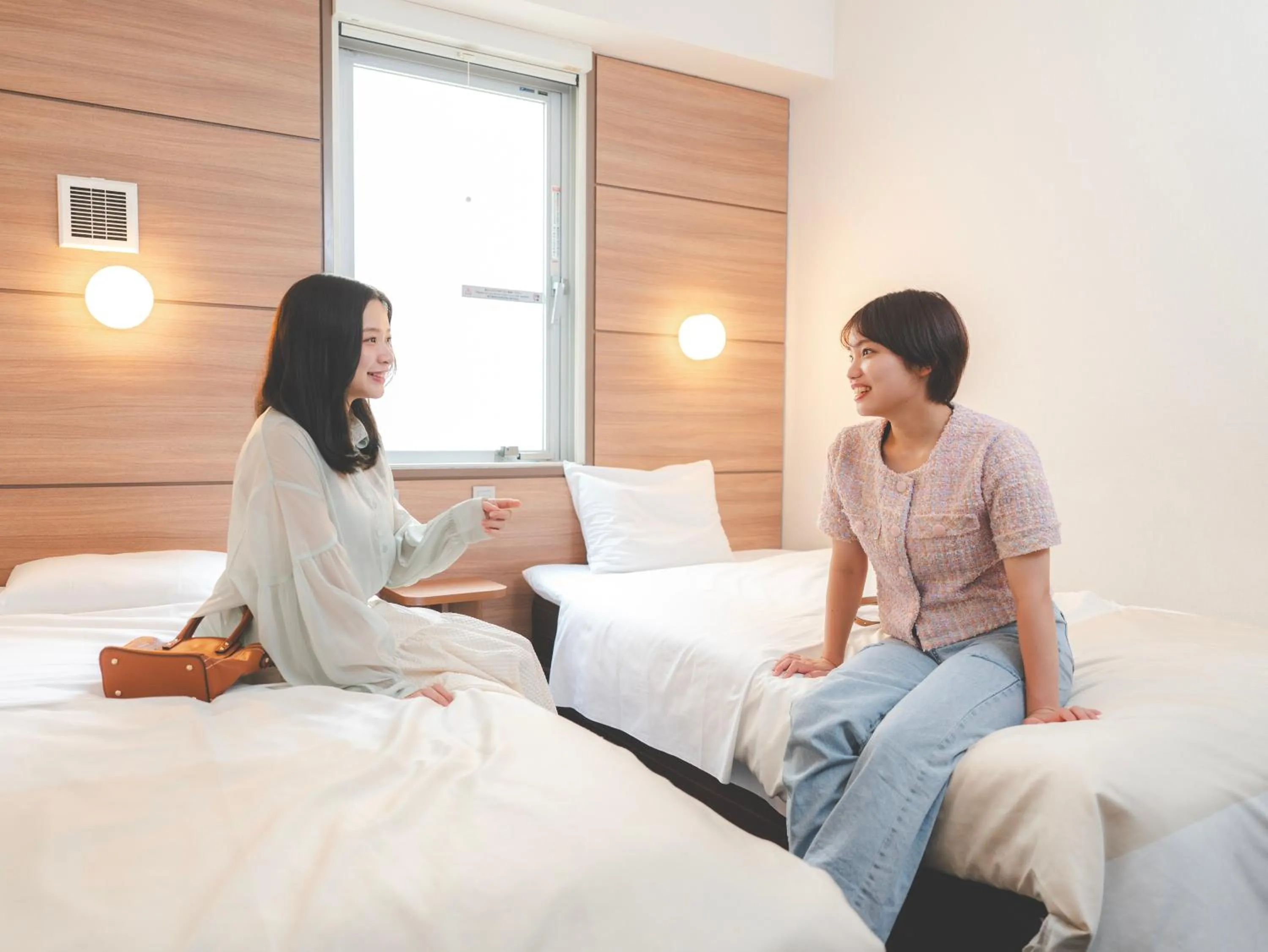 Bed in Natural Hot Spring SUPER HOTEL Kumamoto Chamber of Commerce