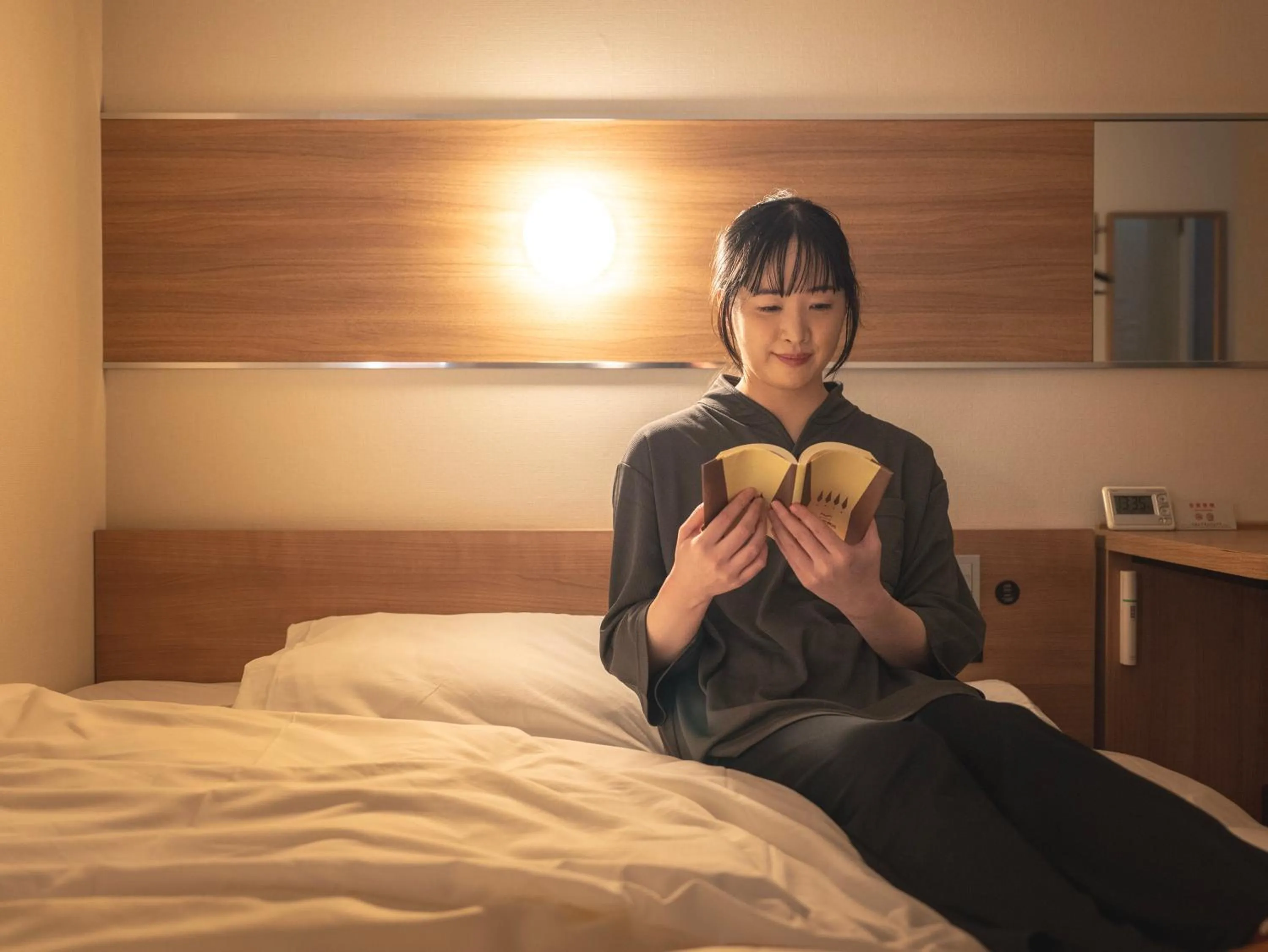 Bed in Natural Hot Spring SUPER HOTEL Kumamoto Chamber of Commerce