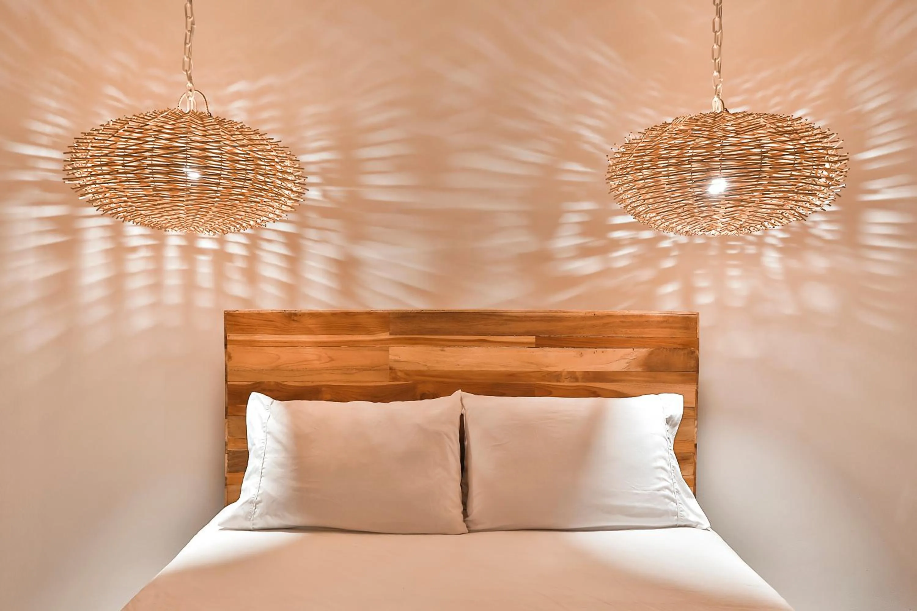 Bed in Igloo Beach Lodge