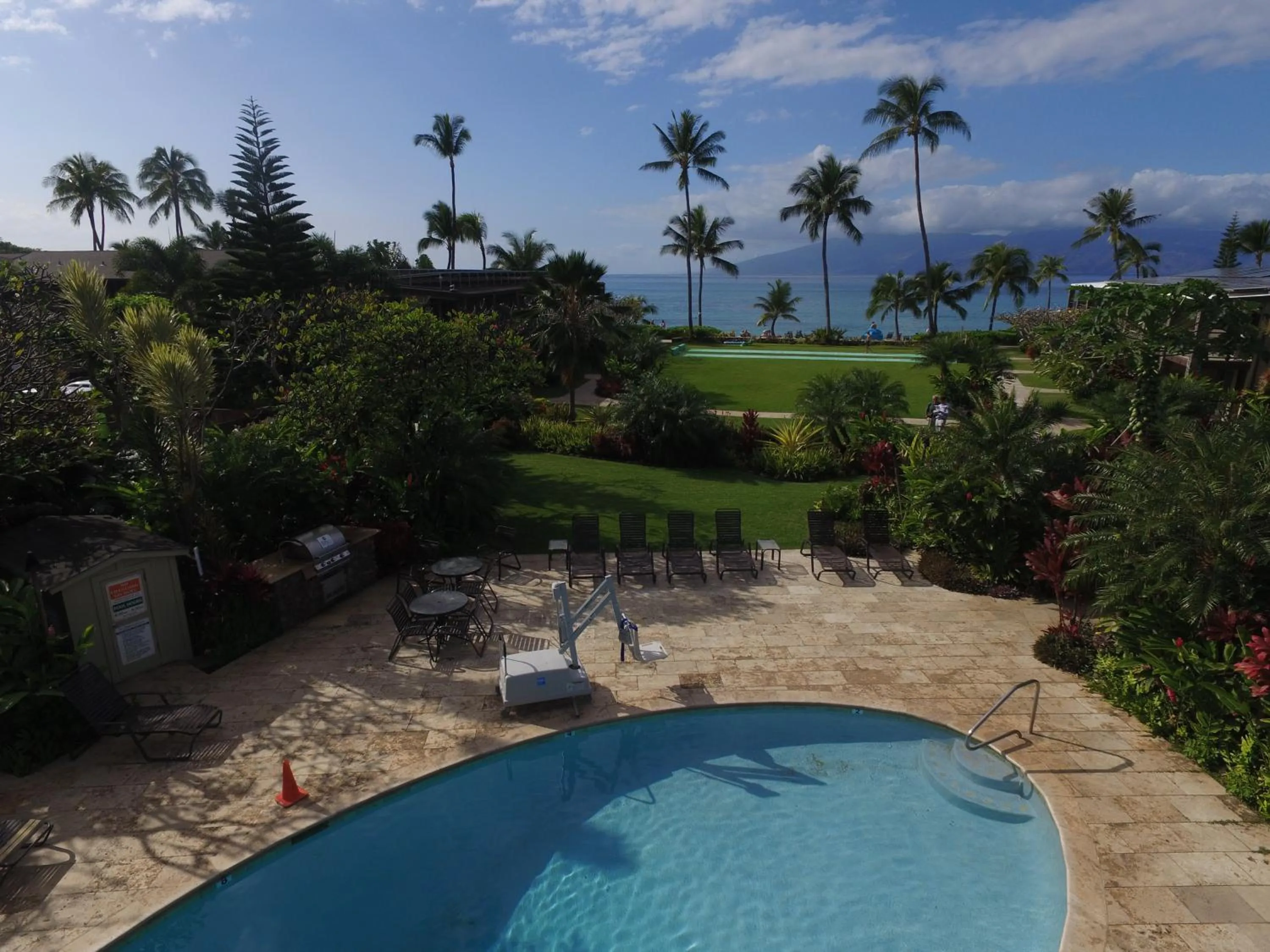 Pool view in The Mauian Hotel