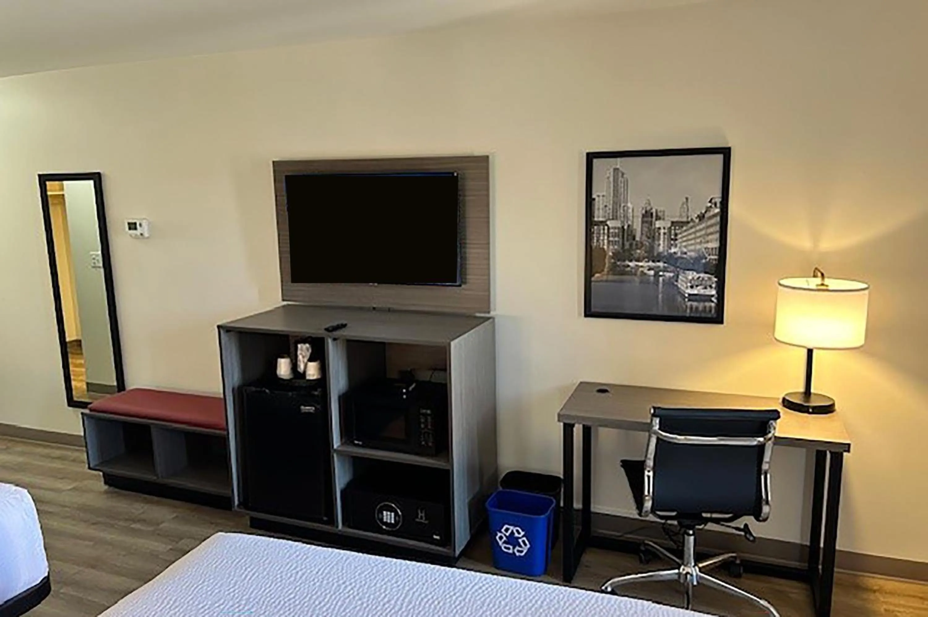TV and multimedia, Bed in Ramada by Wyndham Milwaukee