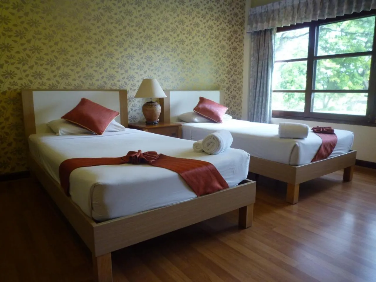 Bed in Muaklek Paradise Resort