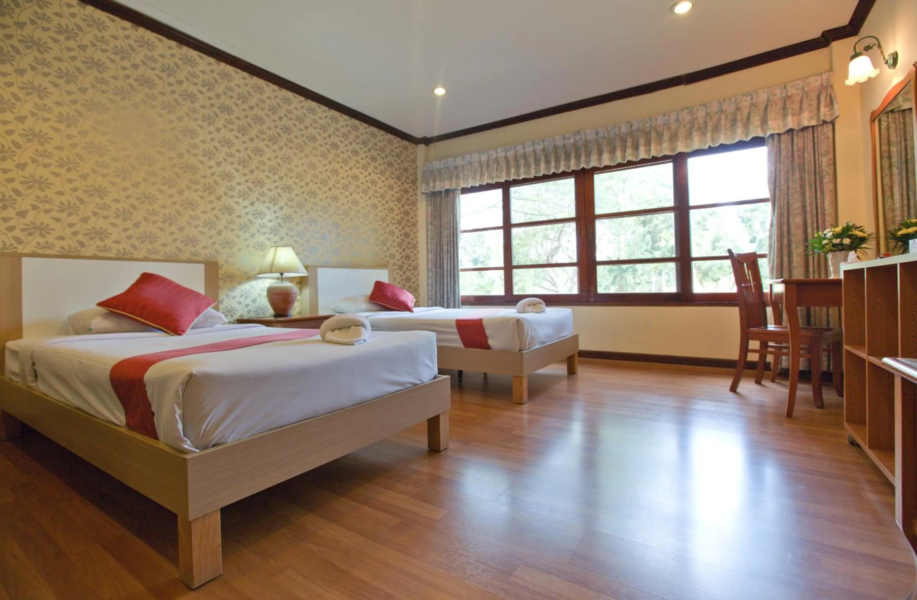 Bed in Muaklek Paradise Resort