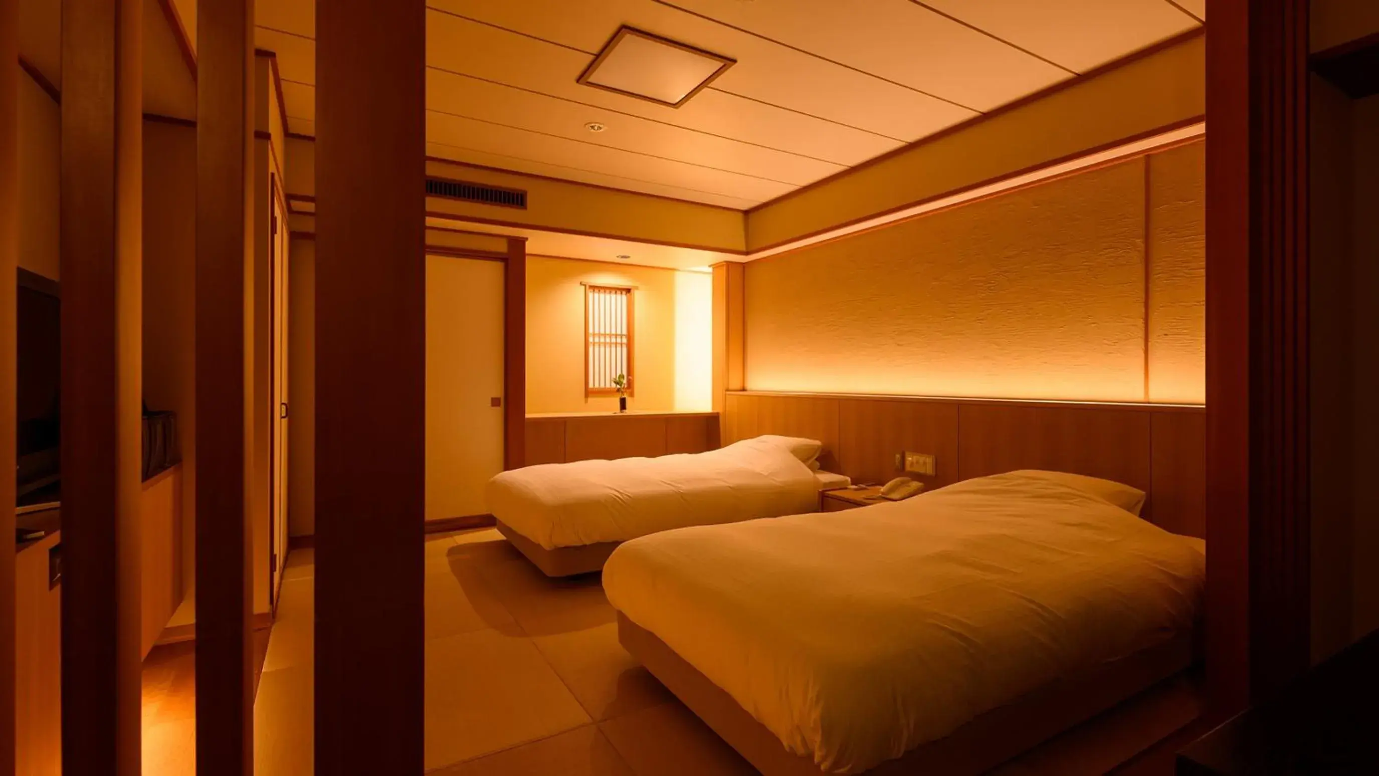 Bed in Tamaya Ryokan Bed in Tamaya Ryokan