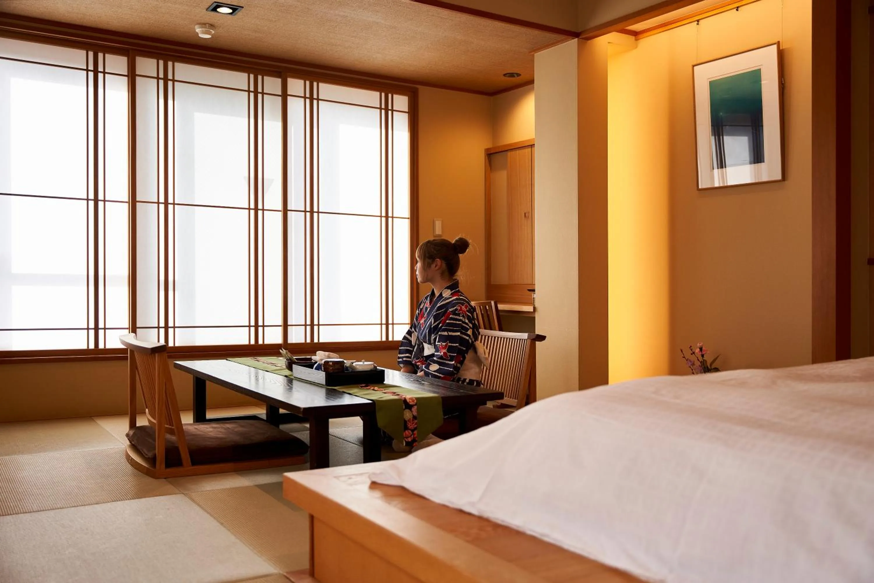 Bed in Tamaya Ryokan