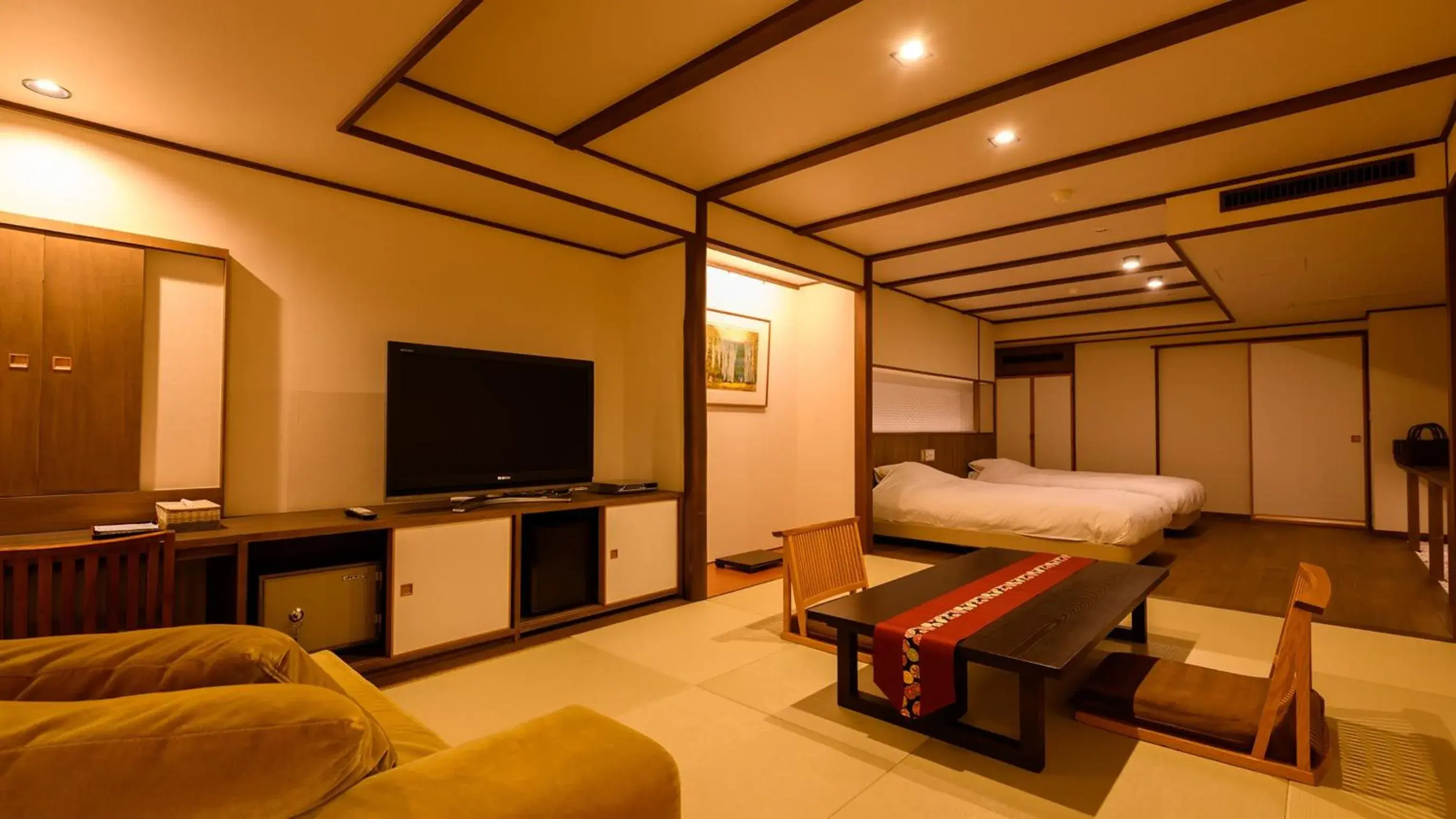 Bed in Tamaya Ryokan Bed in Tamaya Ryokan