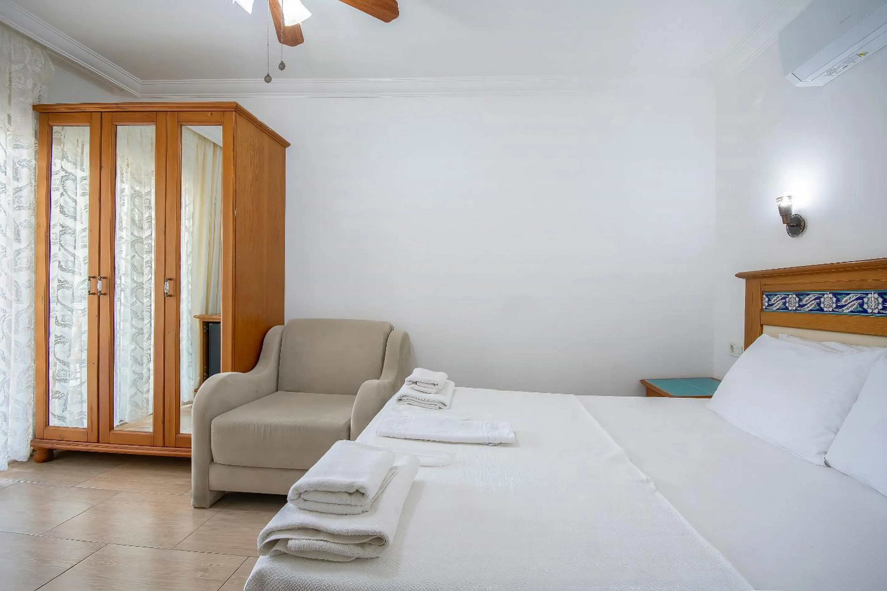 Bed in Datca Kilic Hotel