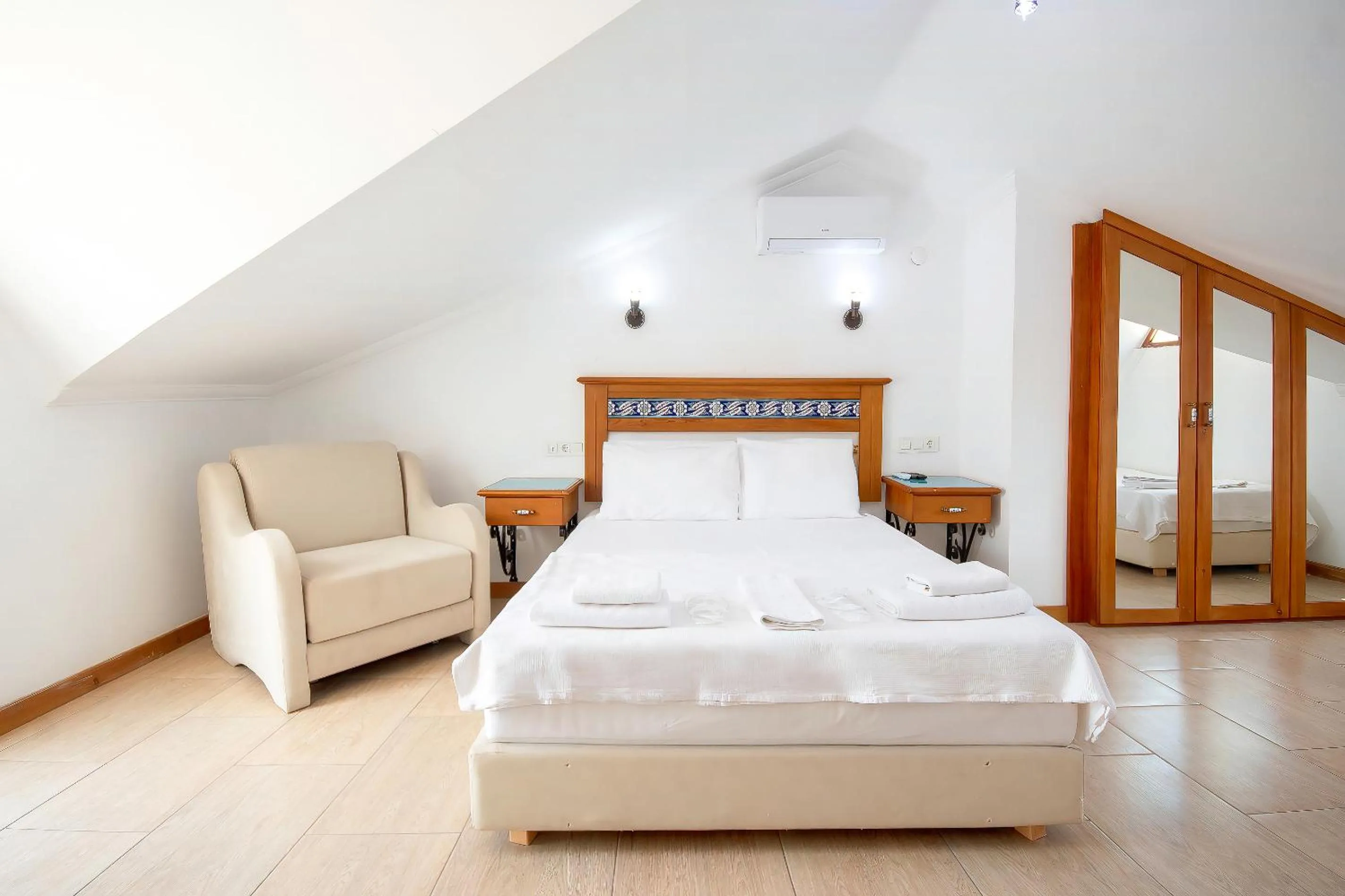 Bed in Datca Kilic Hotel