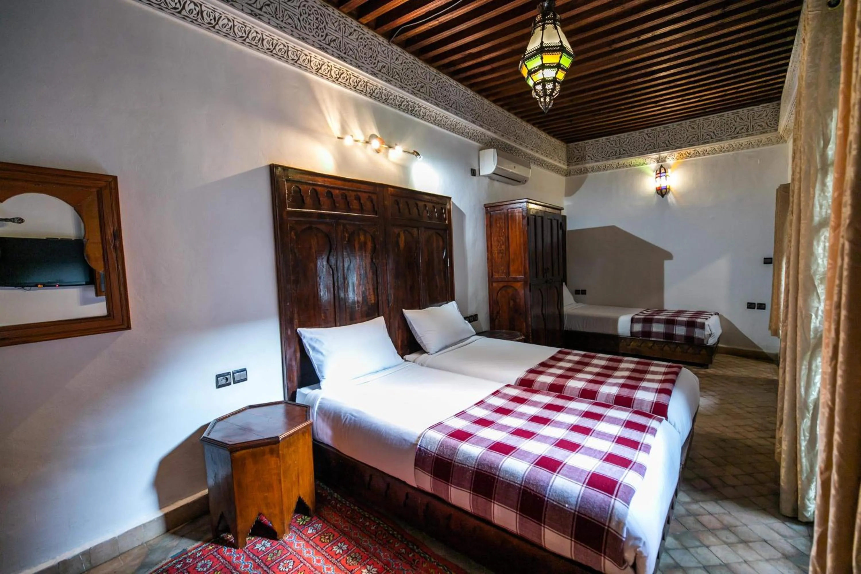 Bed in Riad Fes Aicha & SPA