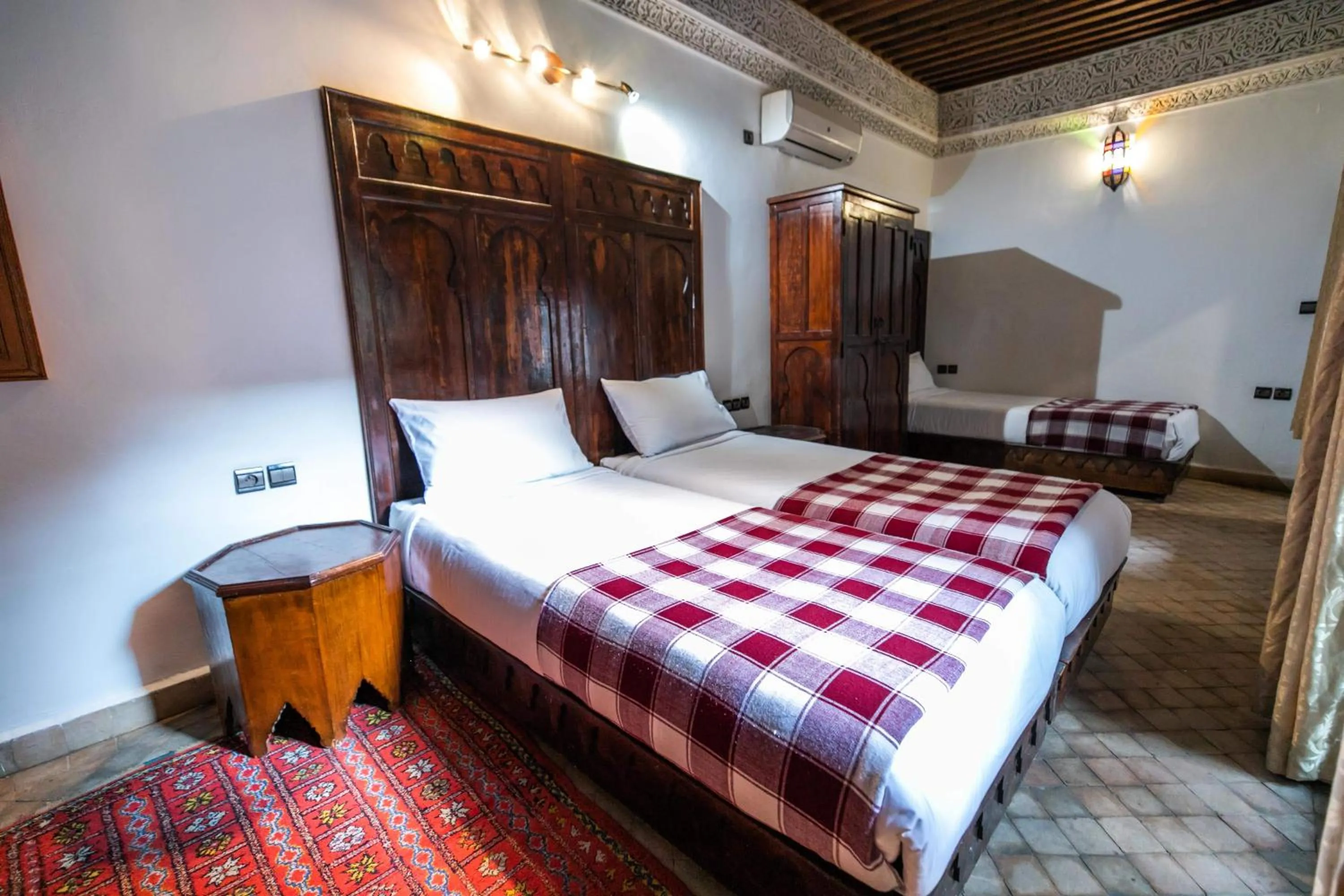 Bed in Riad Fes Aicha & SPA