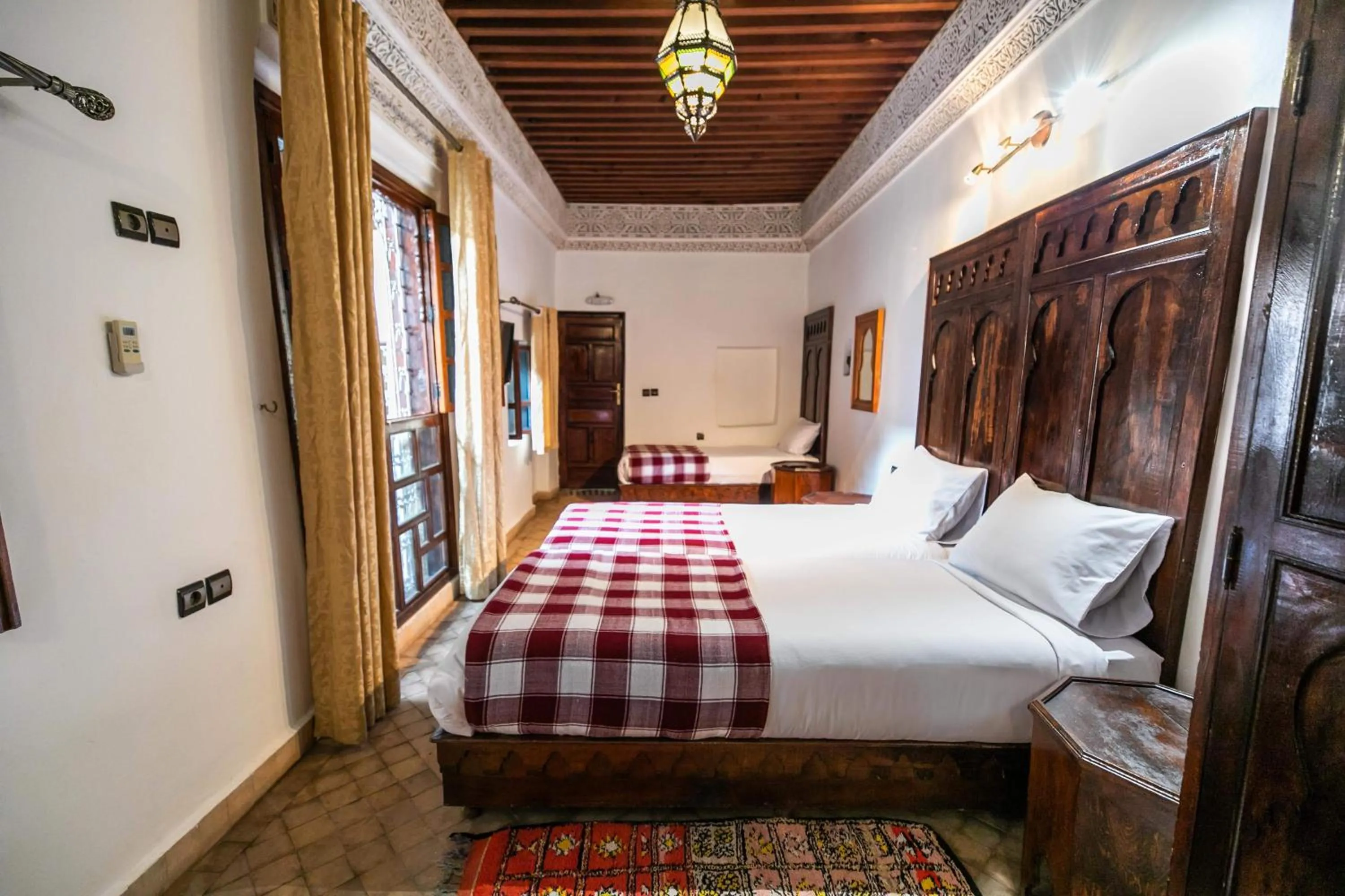 Bed in Riad Fes Aicha & SPA