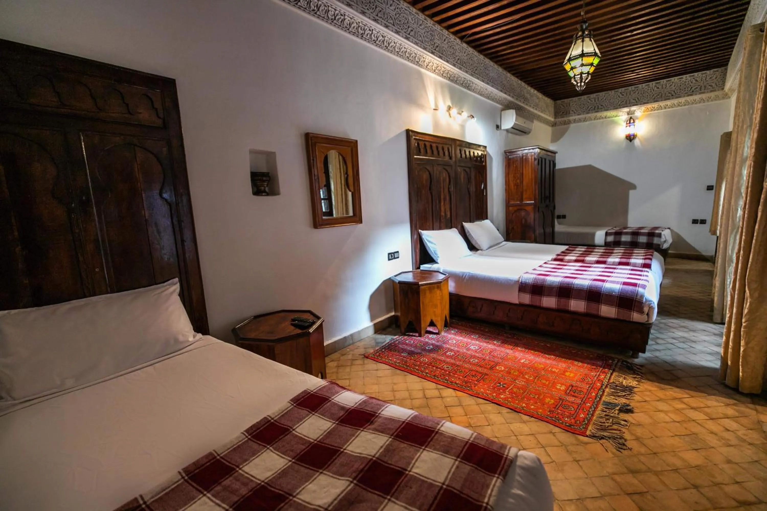 Bed in Riad Fes Aicha & SPA