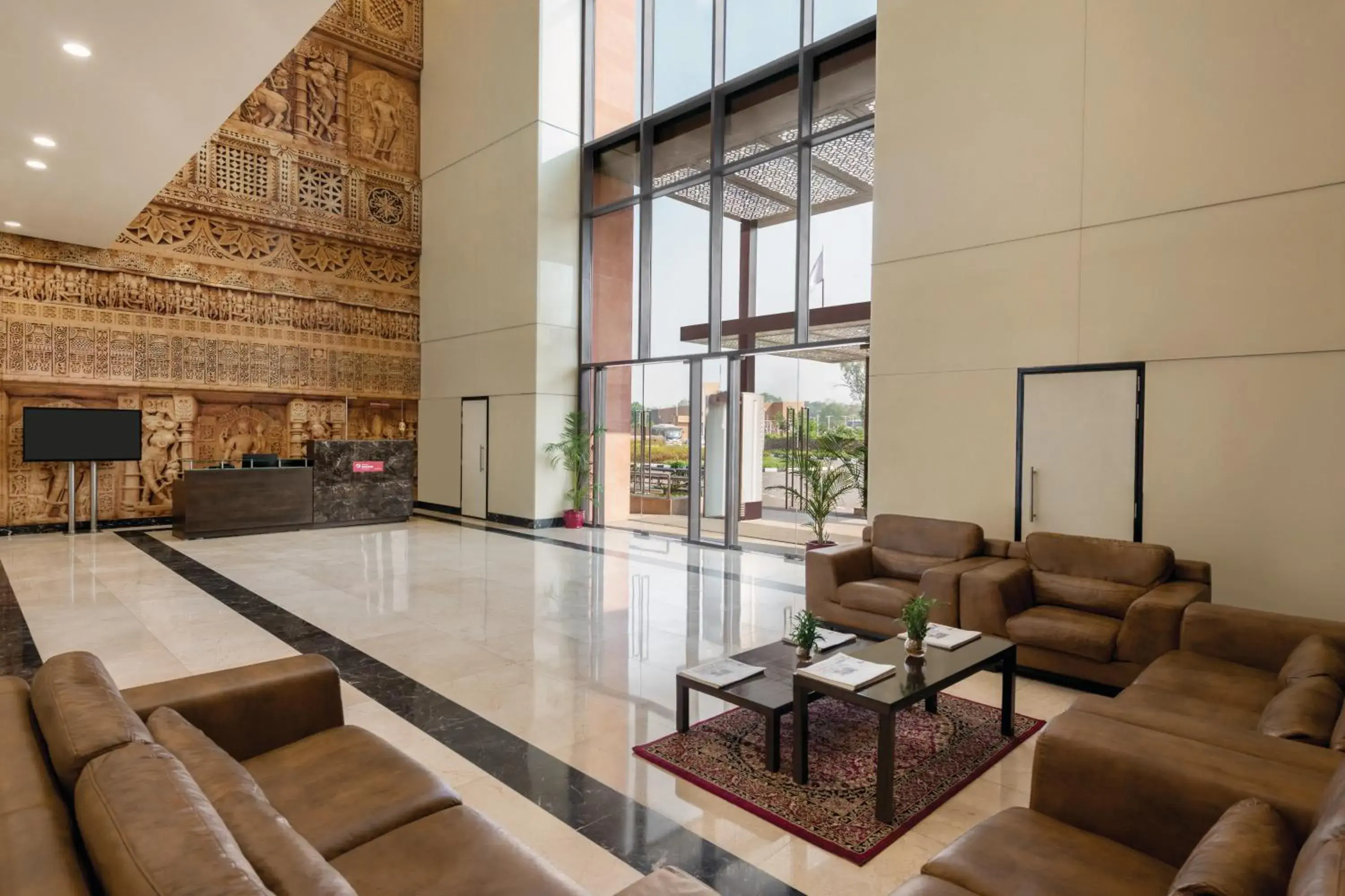 Lobby or reception in Ramada Encore by Wyndham Statue of Unity Lobby or reception in Ramada Encore by Wyndham Statue of Unity