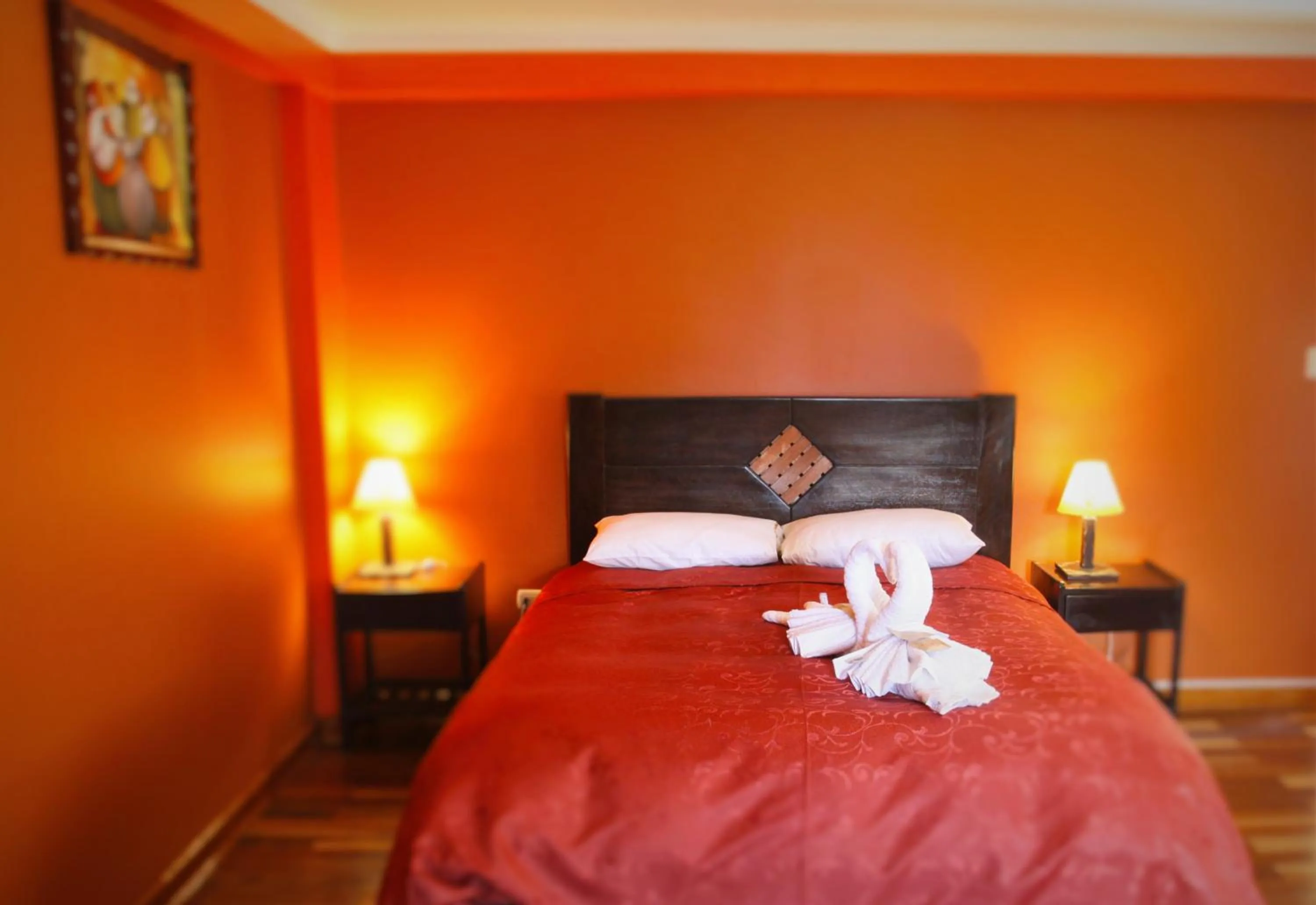 Bed in Tunupa Lodge Hotel