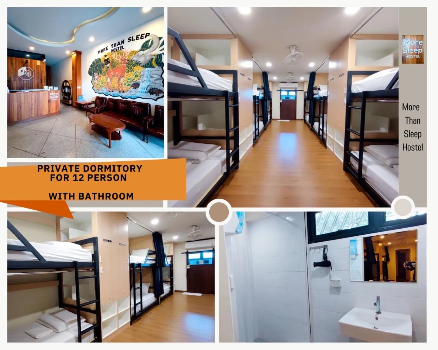 Bed in More than Sleep Hostel Pak Chong-Khao yai