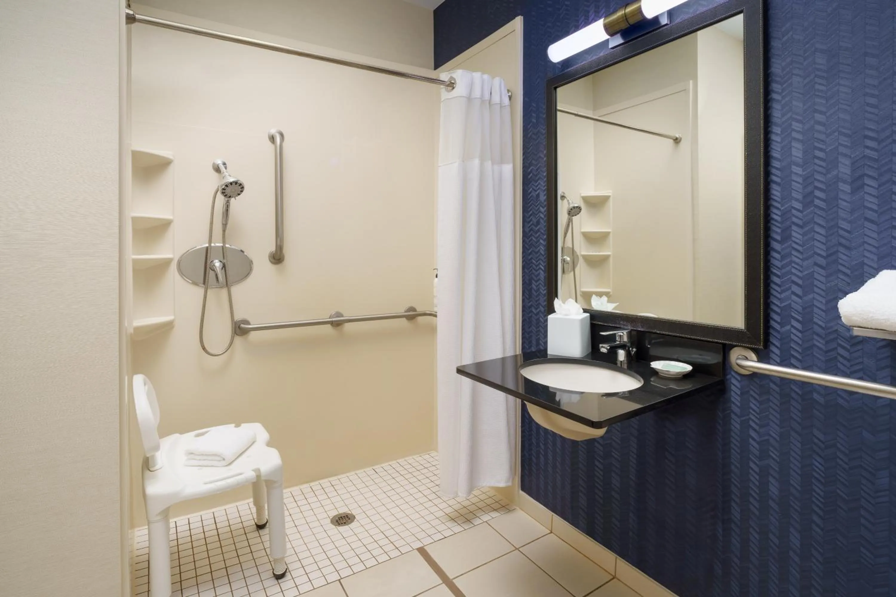 Shower in Fairfield Inn & Suites Boca Raton