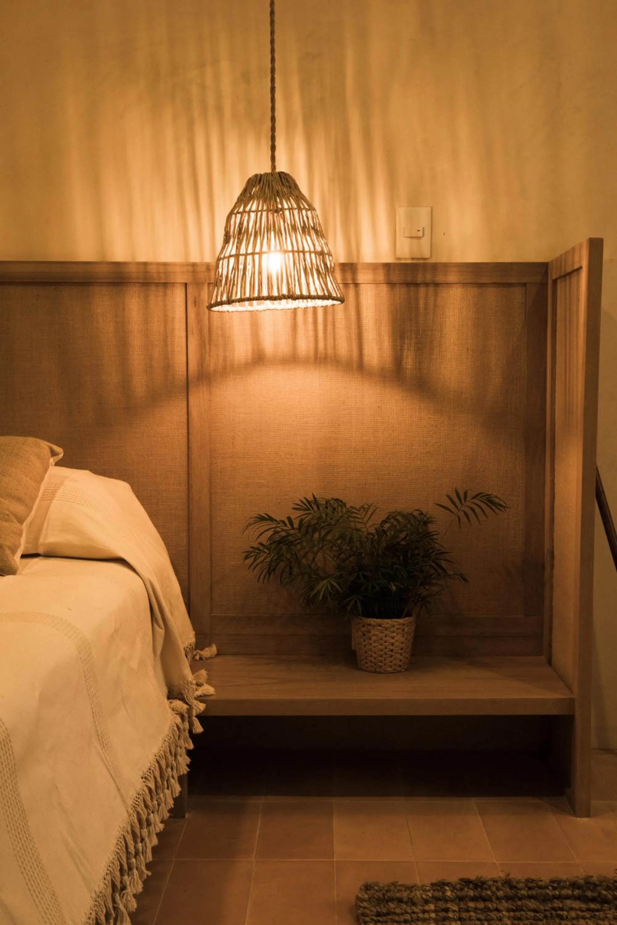 Decorative detail, Bed in Casa Montore by Barrio Mexico