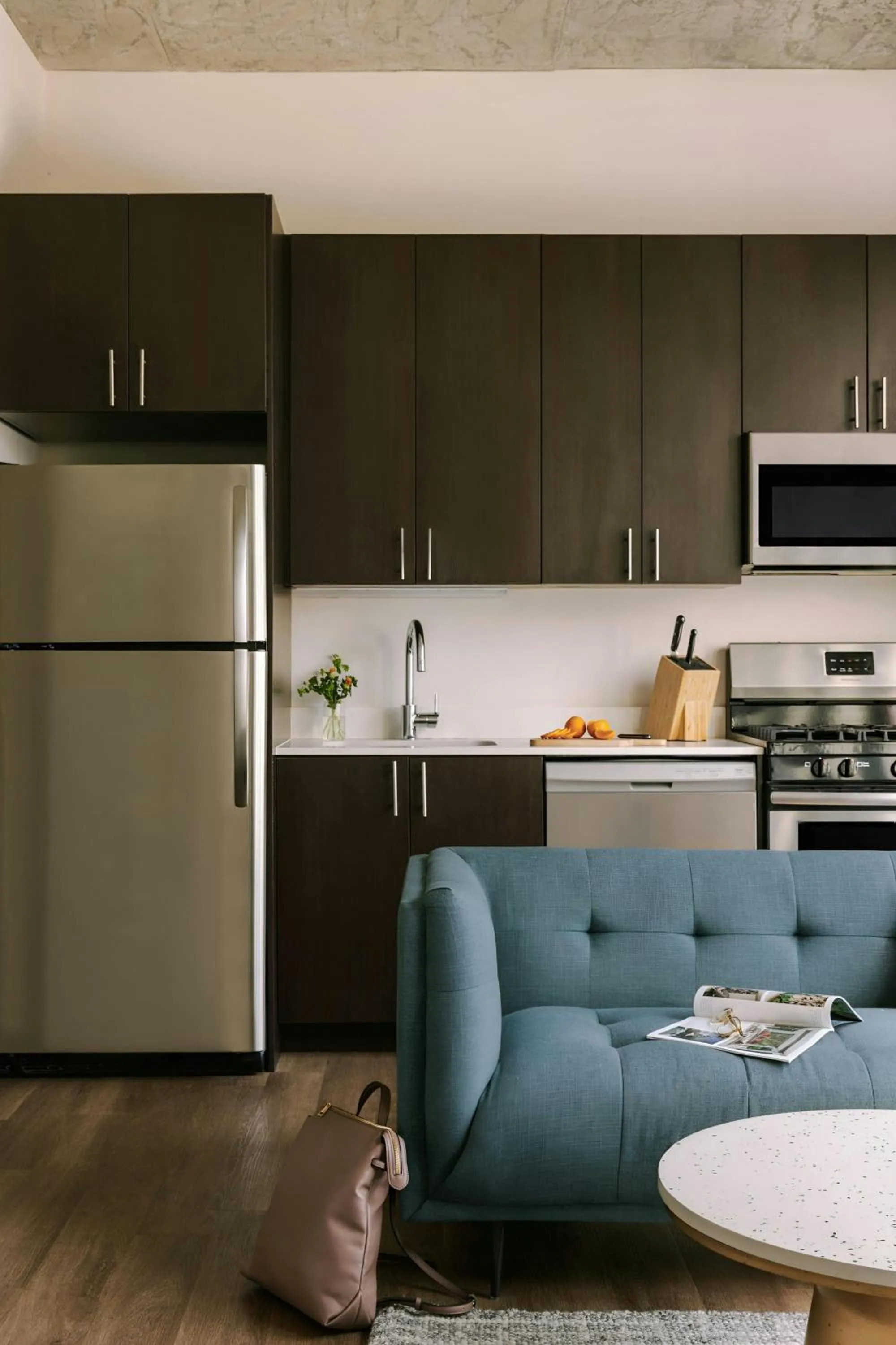 Kitchen or kitchenette in Sonder by Marriott Bonvoy South Wabash Apartments South Loop