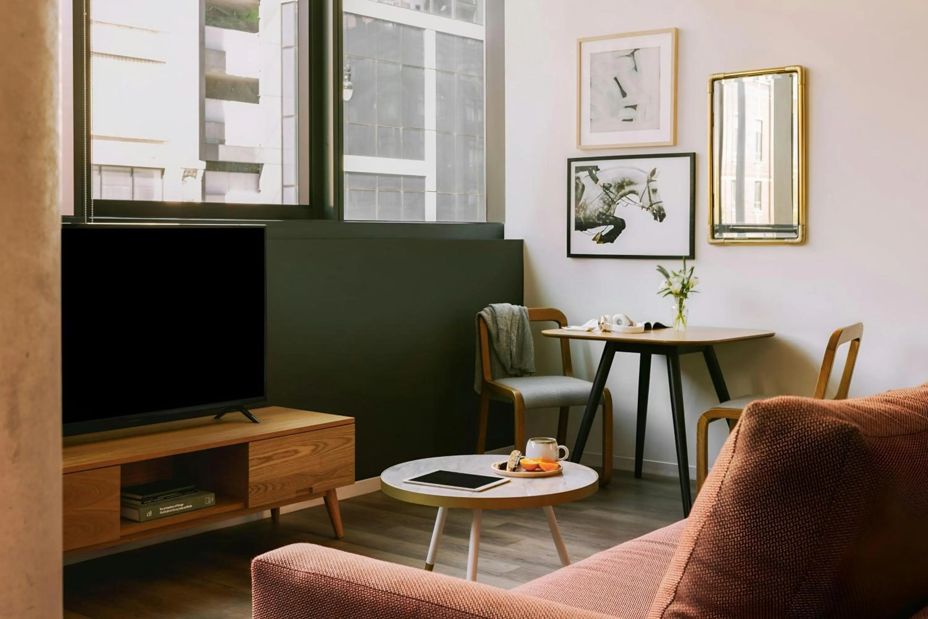 Living room in Sonder by Marriott Bonvoy South Wabash Apartments South Loop