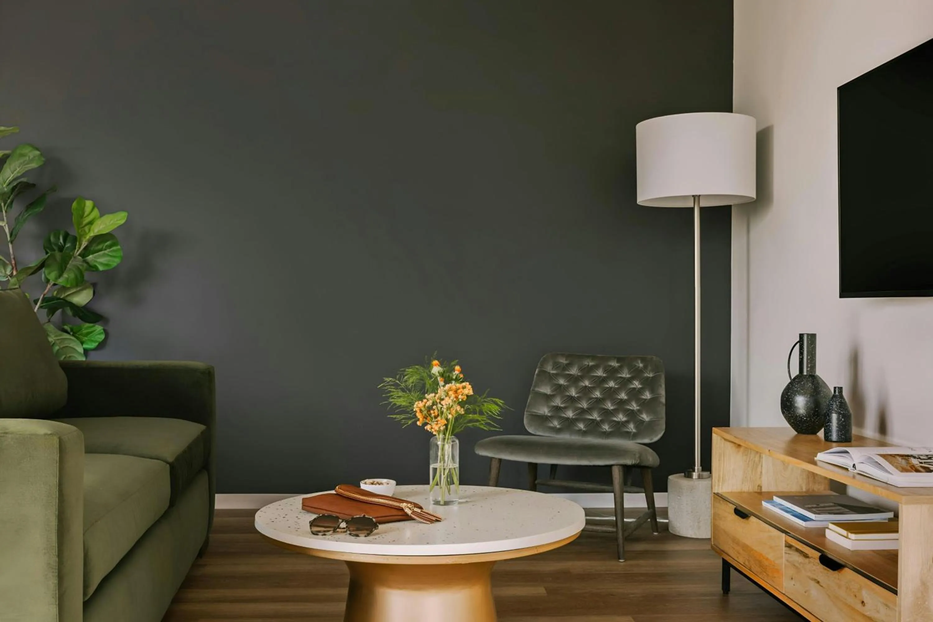 Living room in Sonder by Marriott Bonvoy South Wabash Apartments South Loop