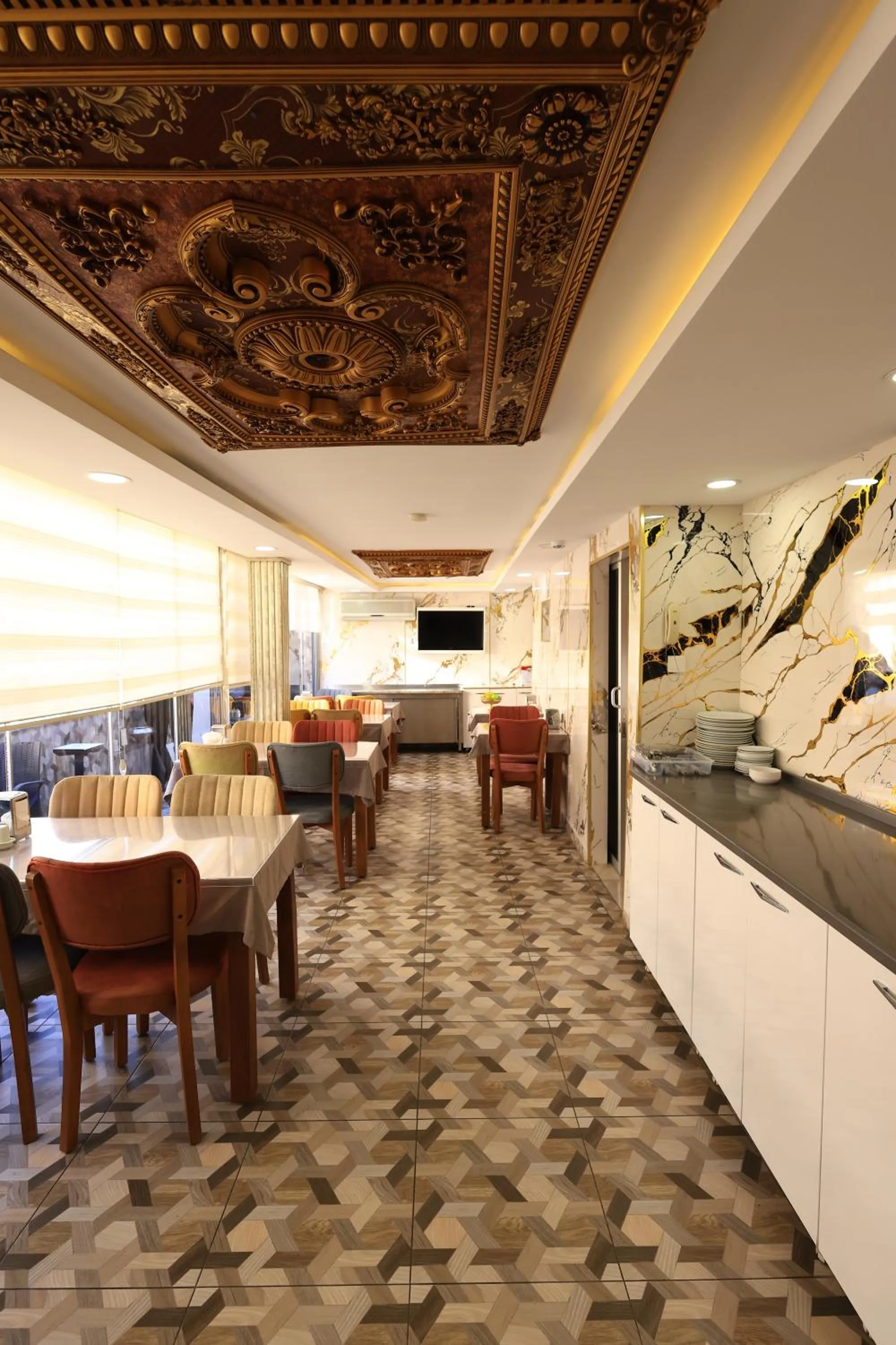 Dining area in HamzaBey Hotel