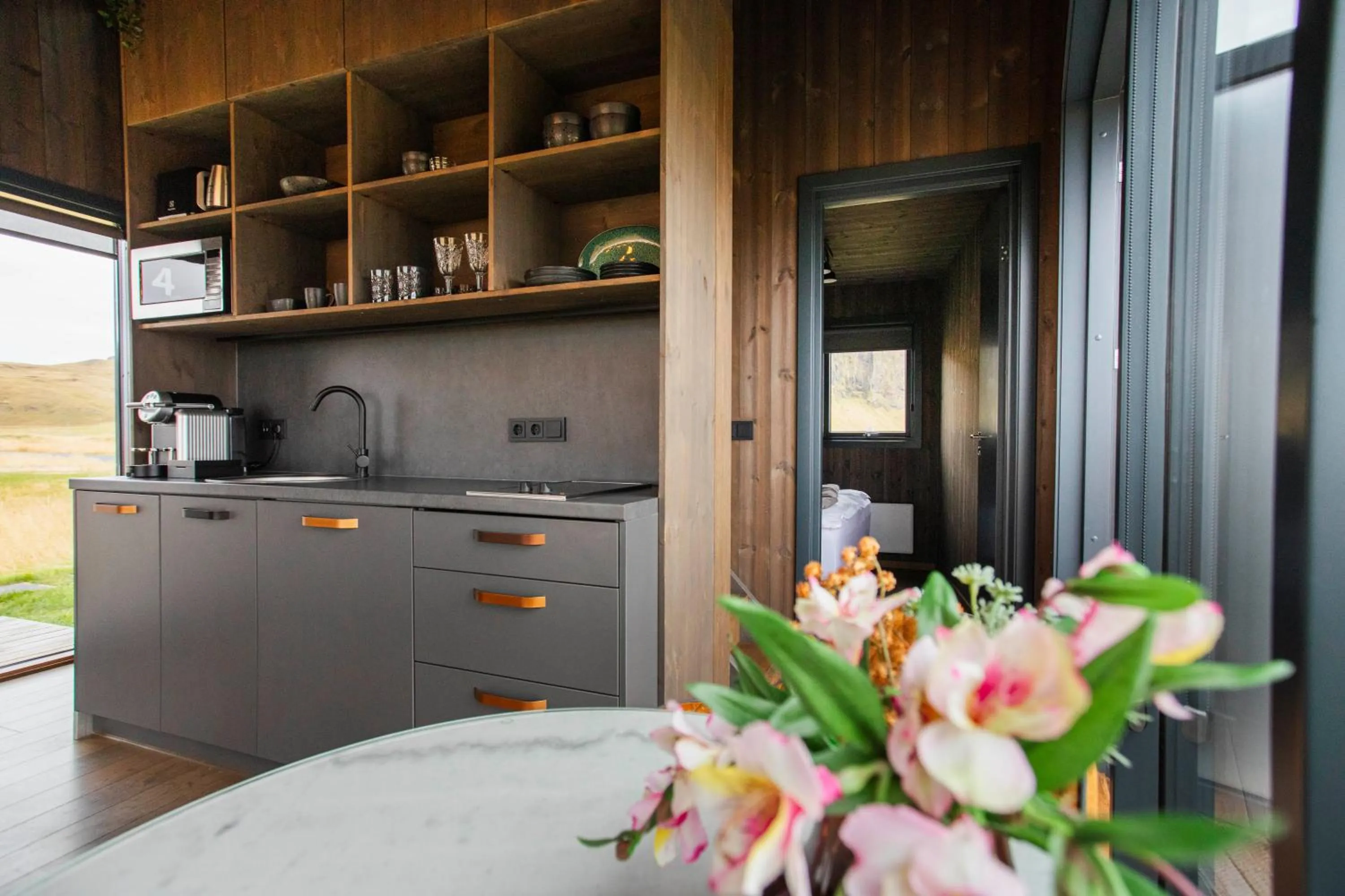 Kitchen or kitchenette in Seljalandsfoss Horizons