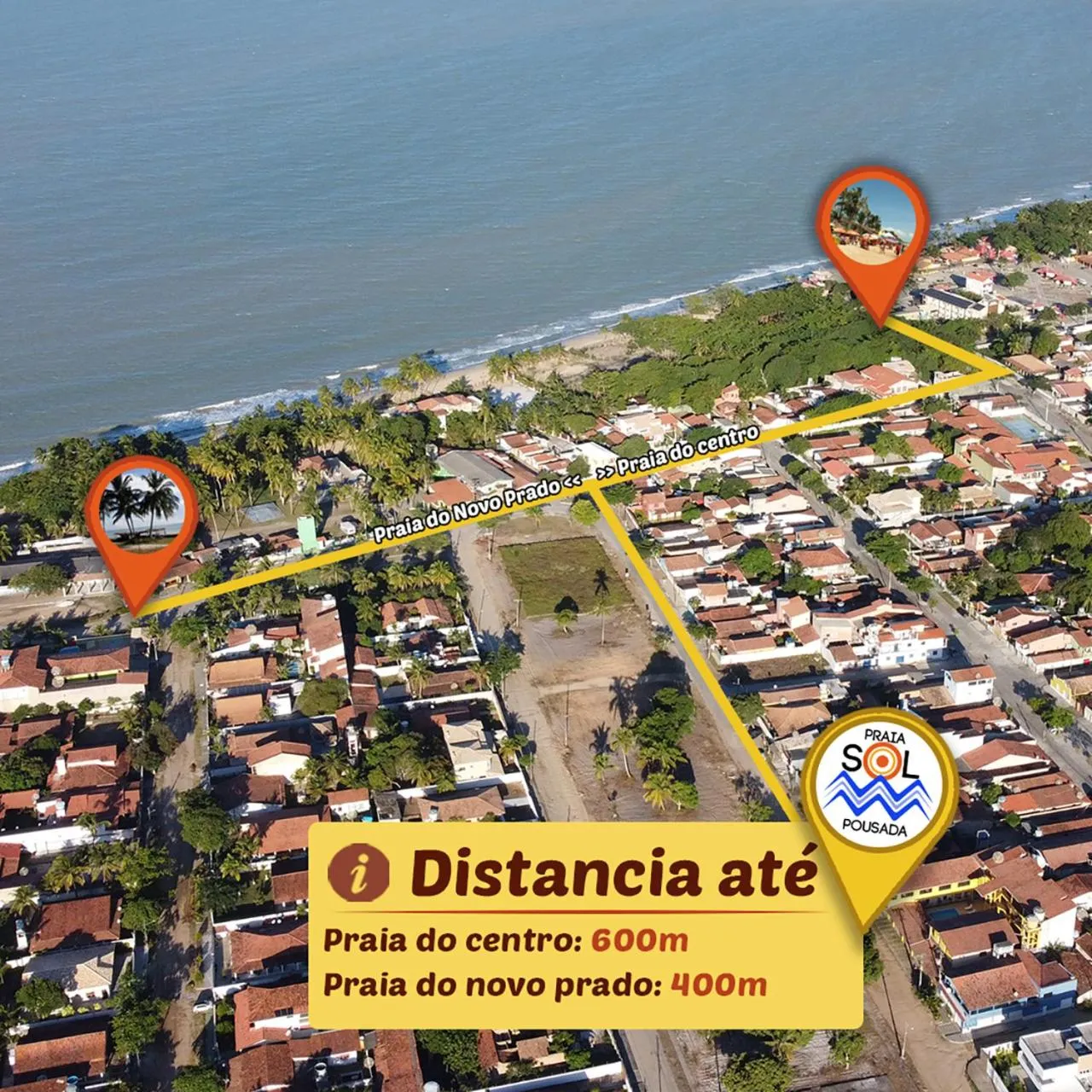 Bird's eye view in Praia Sol Pousada
