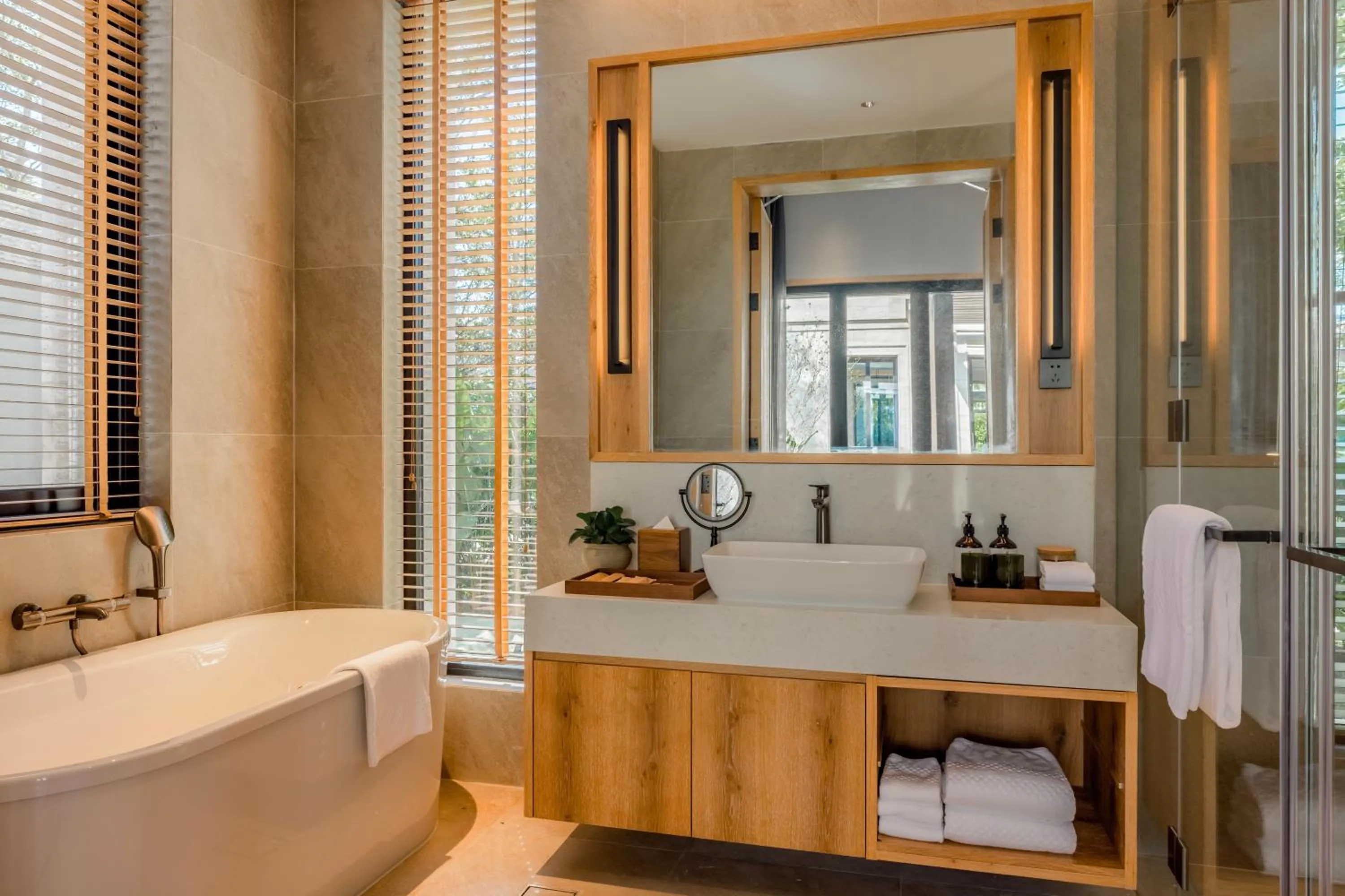 Bathroom in Sunshine Yi Hotel Haitang Bay, Sanya, previously a 1 Hotel