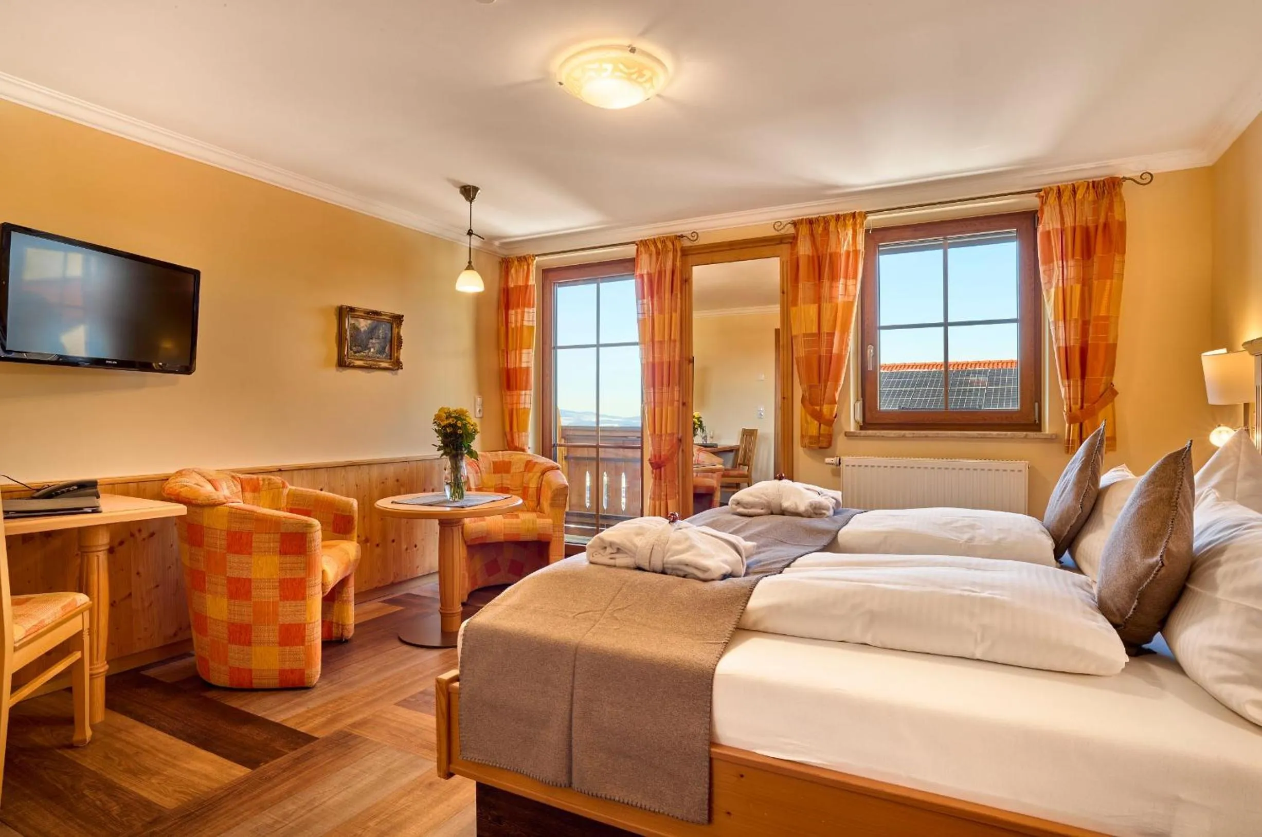 Bed in Panoramahotel Grobauer