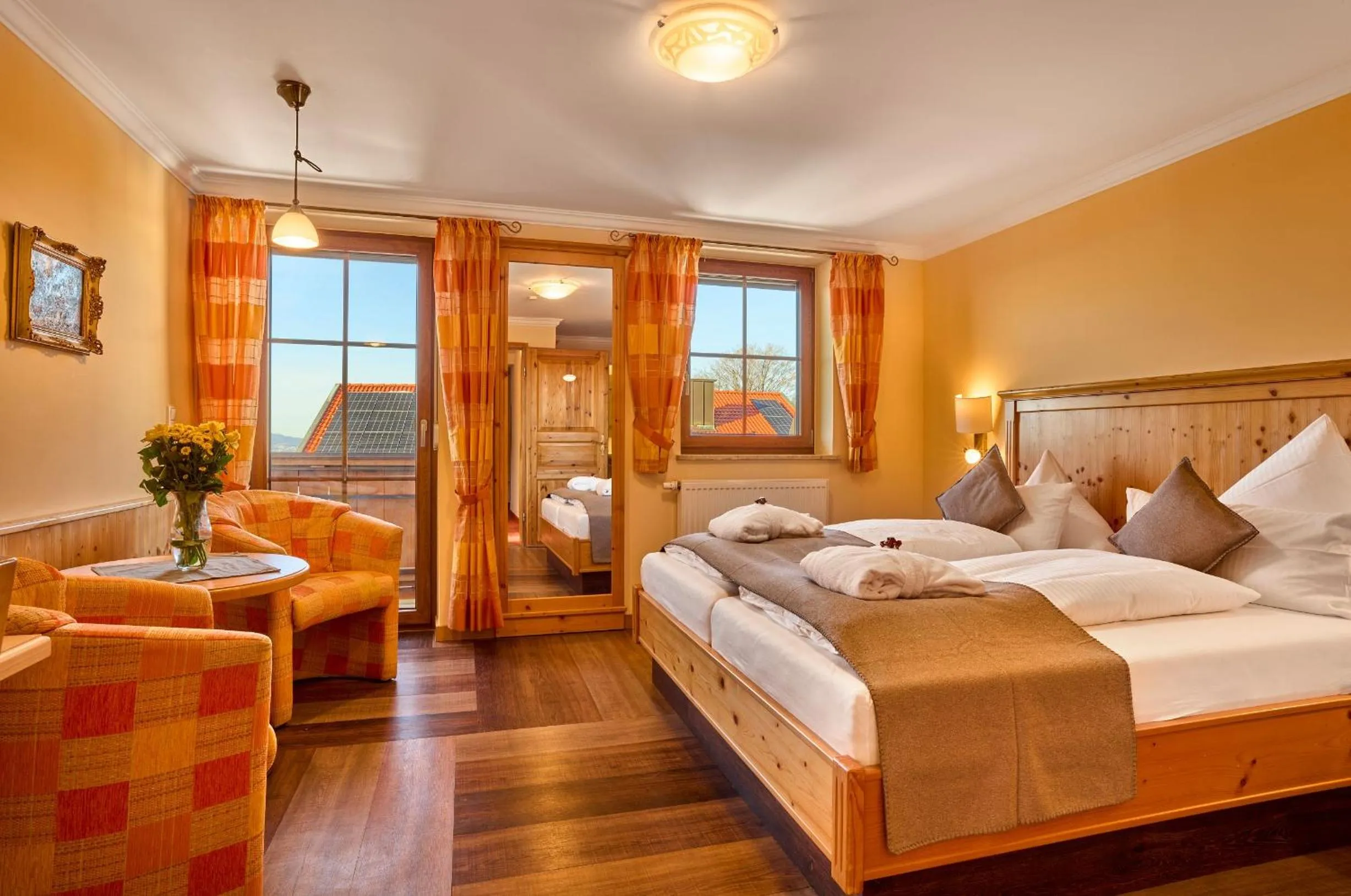 Bed in Panoramahotel Grobauer