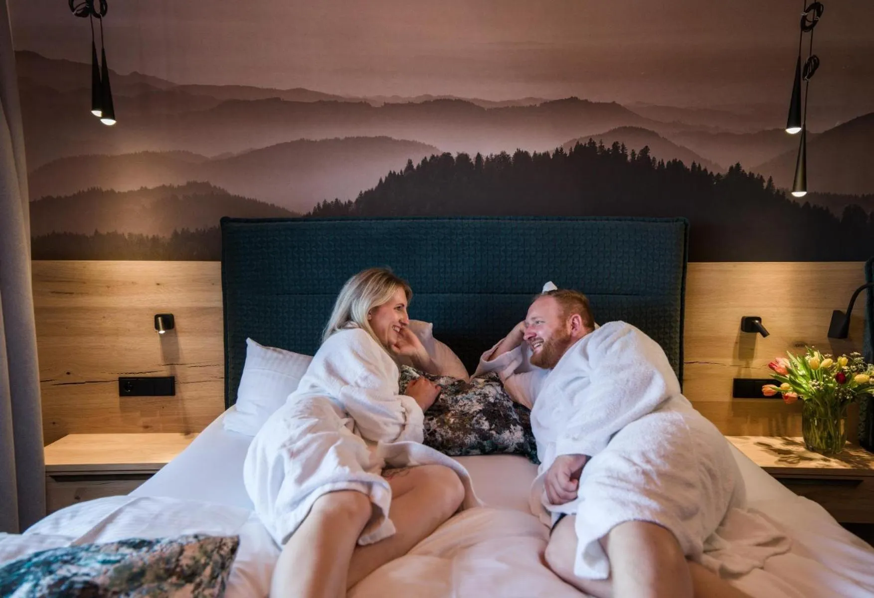 Bed in Panoramahotel Grobauer