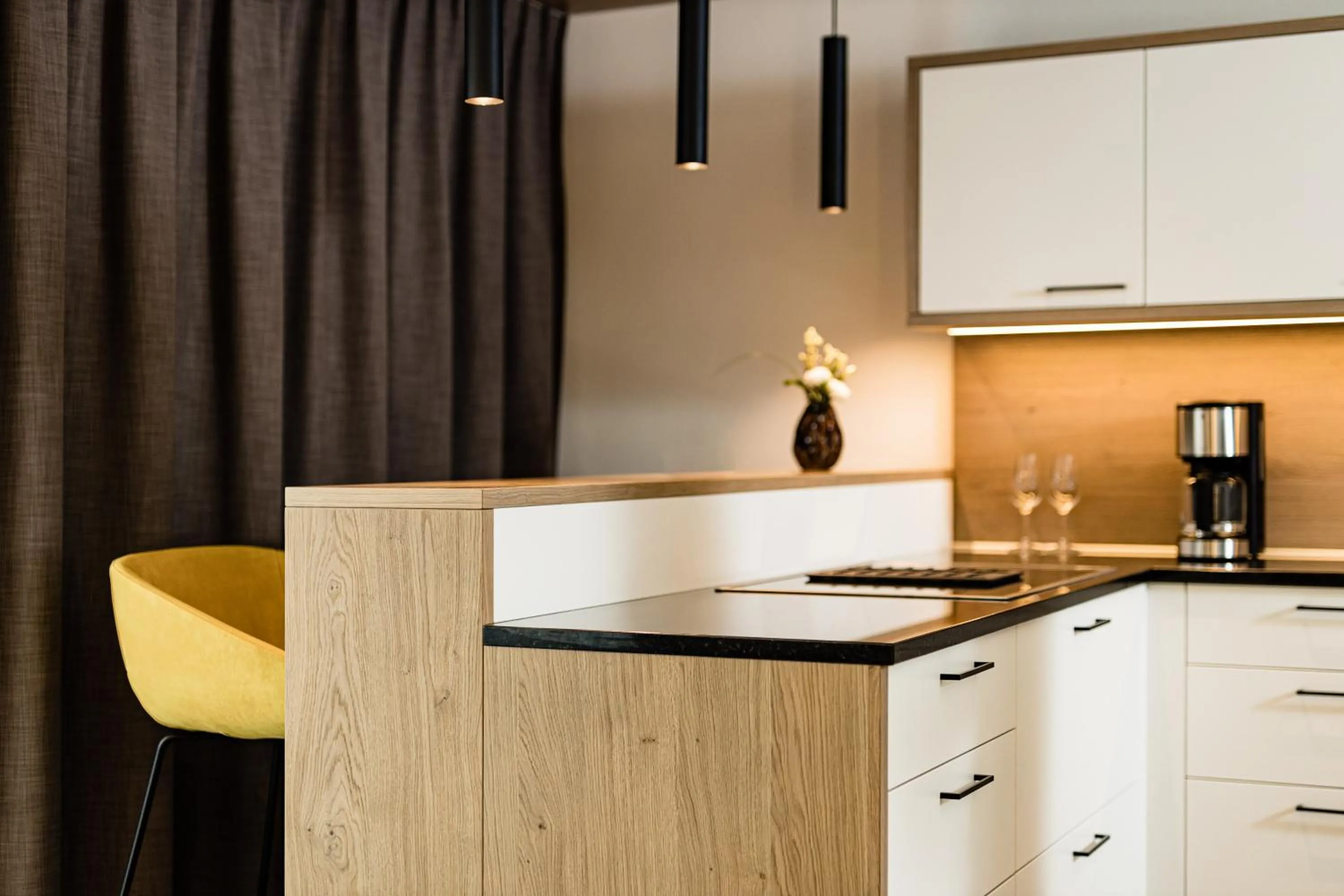 Kitchen or kitchenette in Panorama Residence Saltauserhof Resort