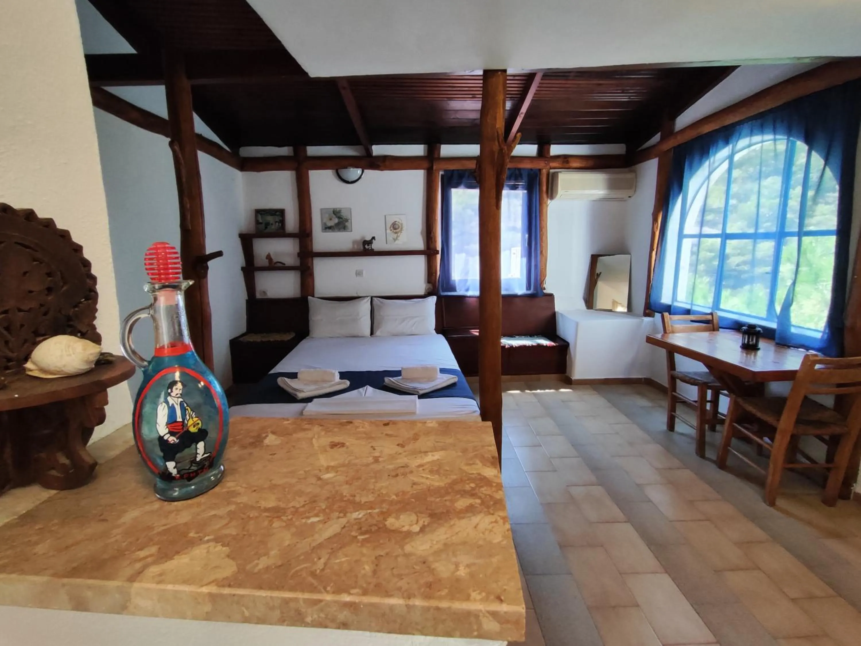 Bed in Oleander's Garden Traditional Cretan Cottage