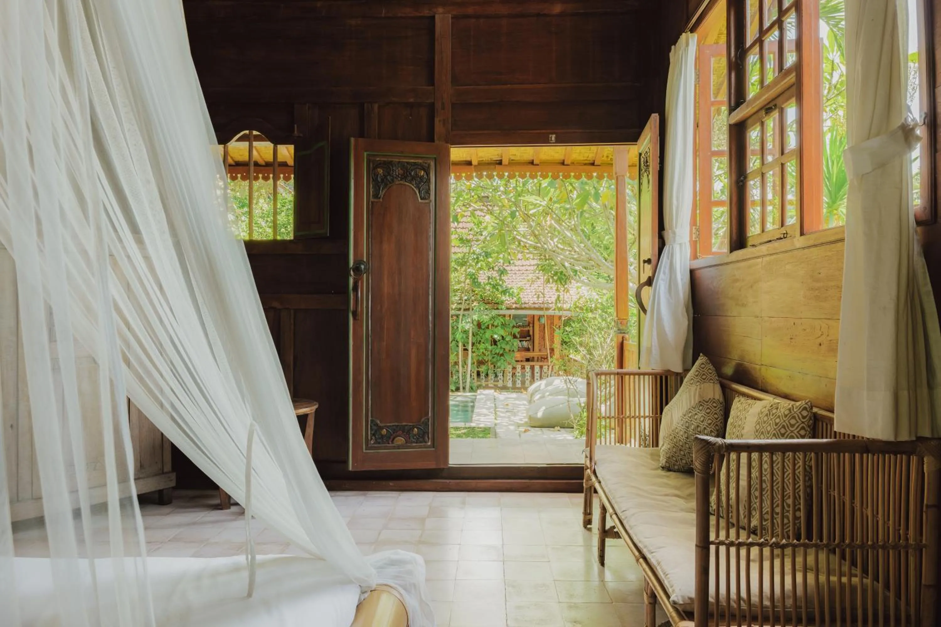 Deluxe Double Room with Balcony in Villa Lumbung