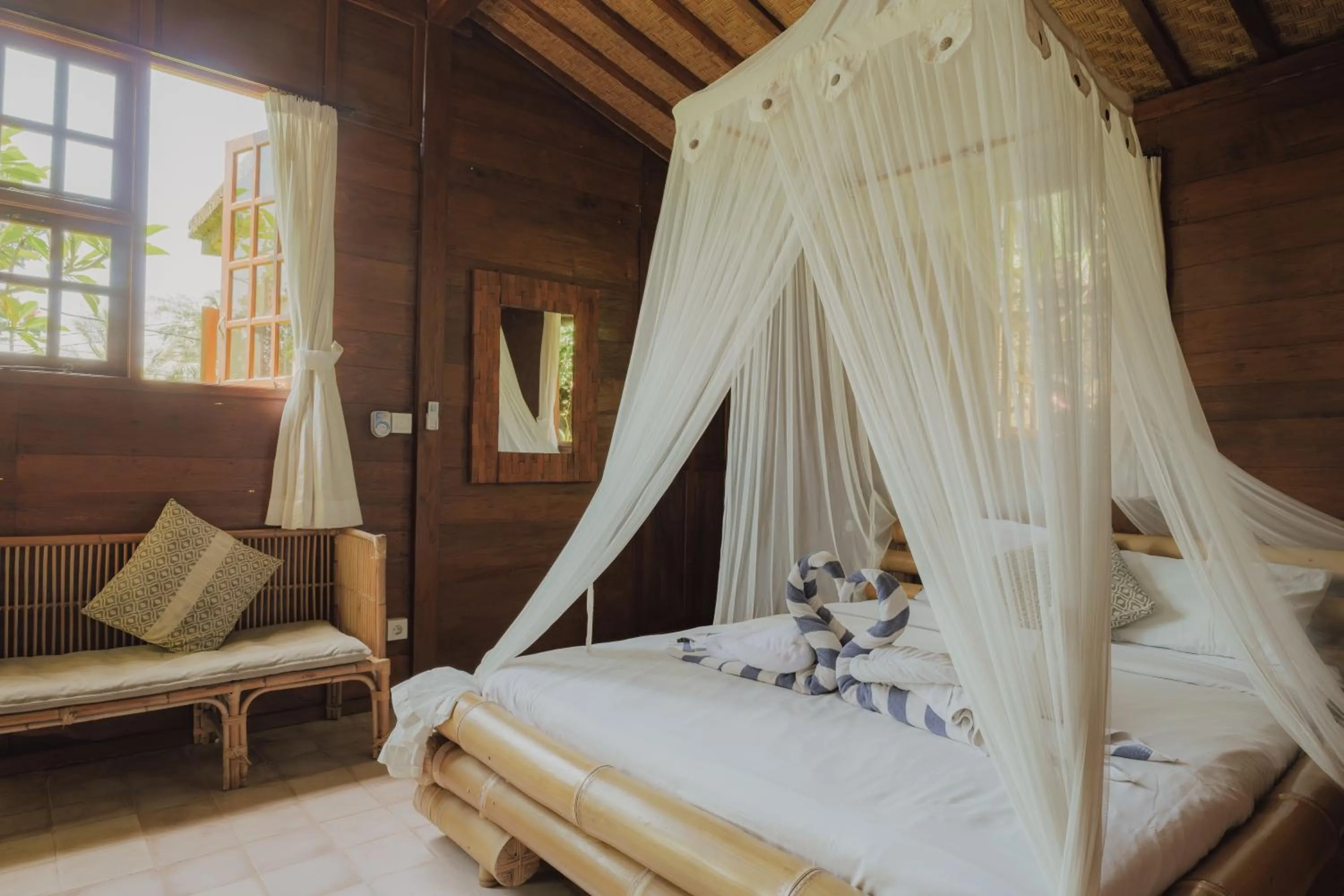 Bedroom, Bed in Villa Lumbung