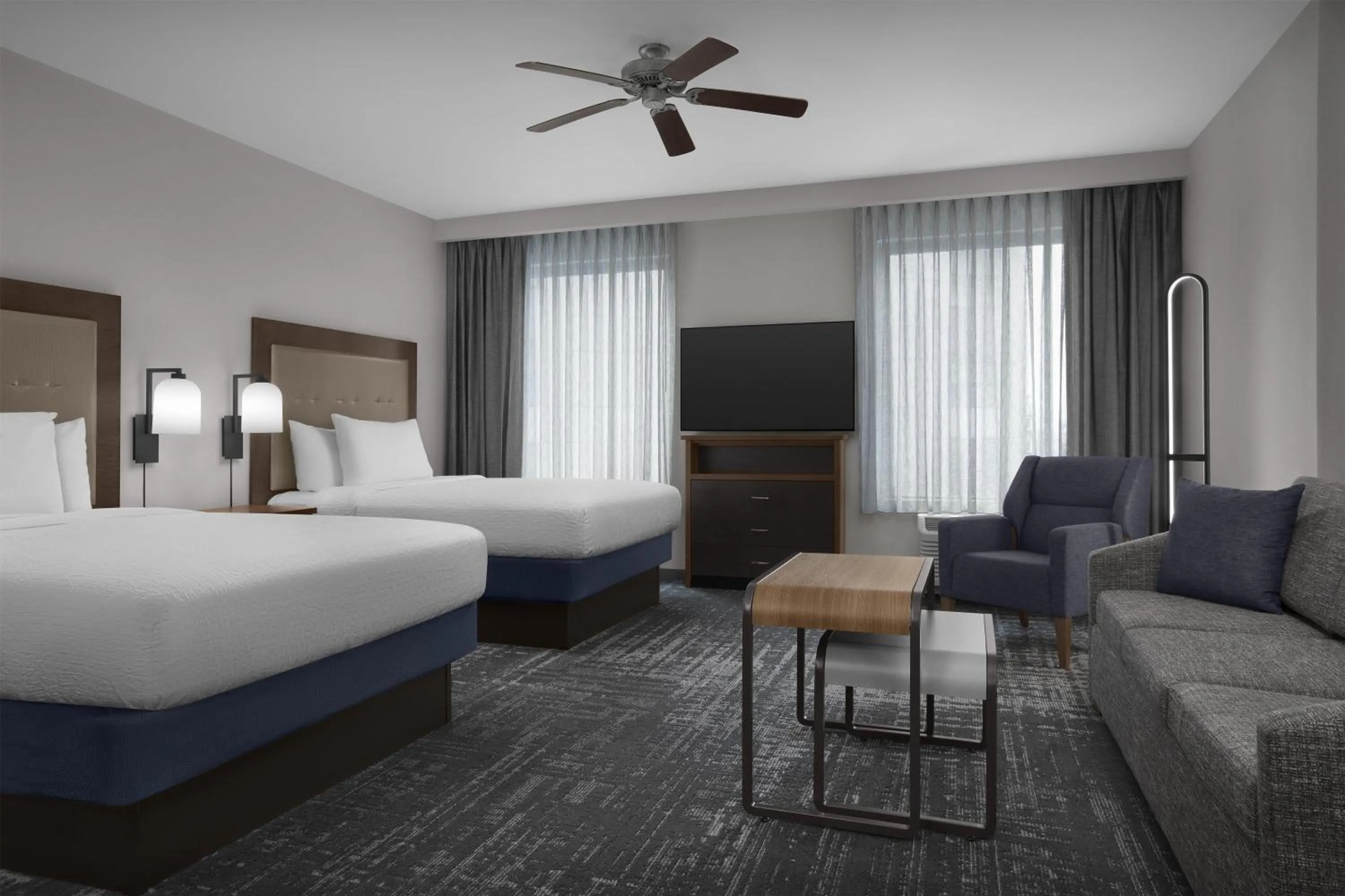 Living room, Bed in Homewood Suites by Hilton Washington DC NoMa Union Station