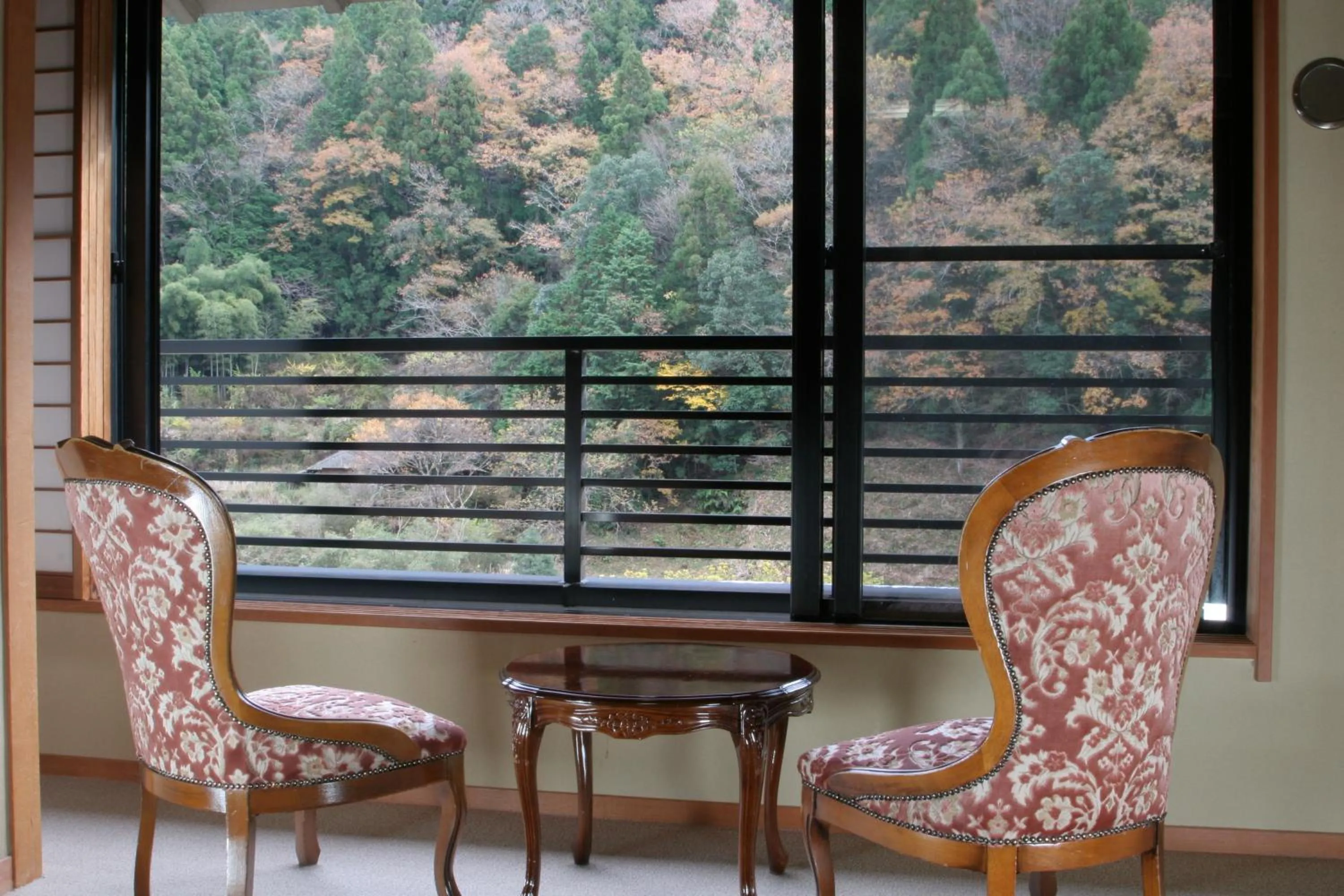 Seating area in Kawayu Onsen Fujiya