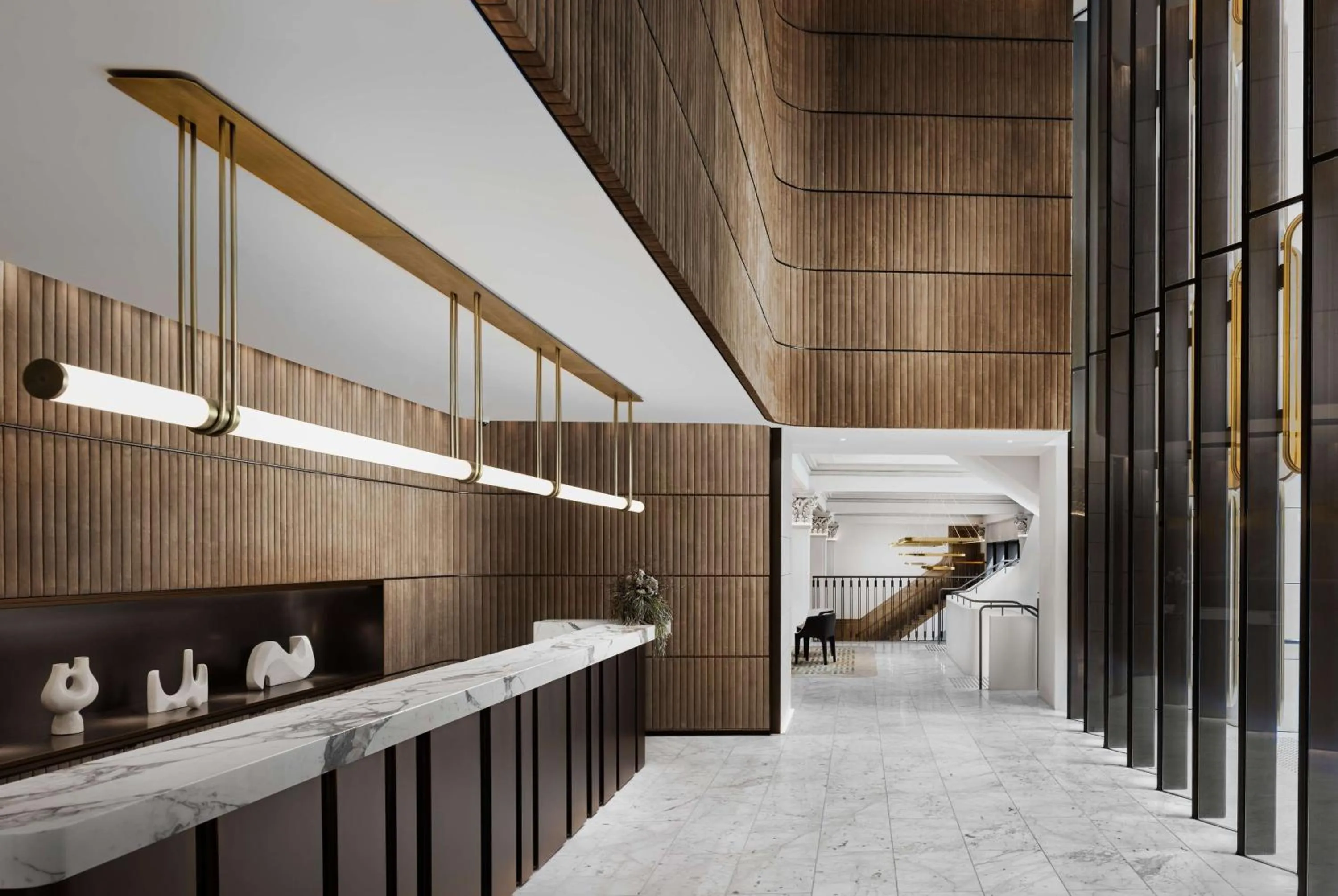 Lobby or reception in Hilton Melbourne Little Queen Street