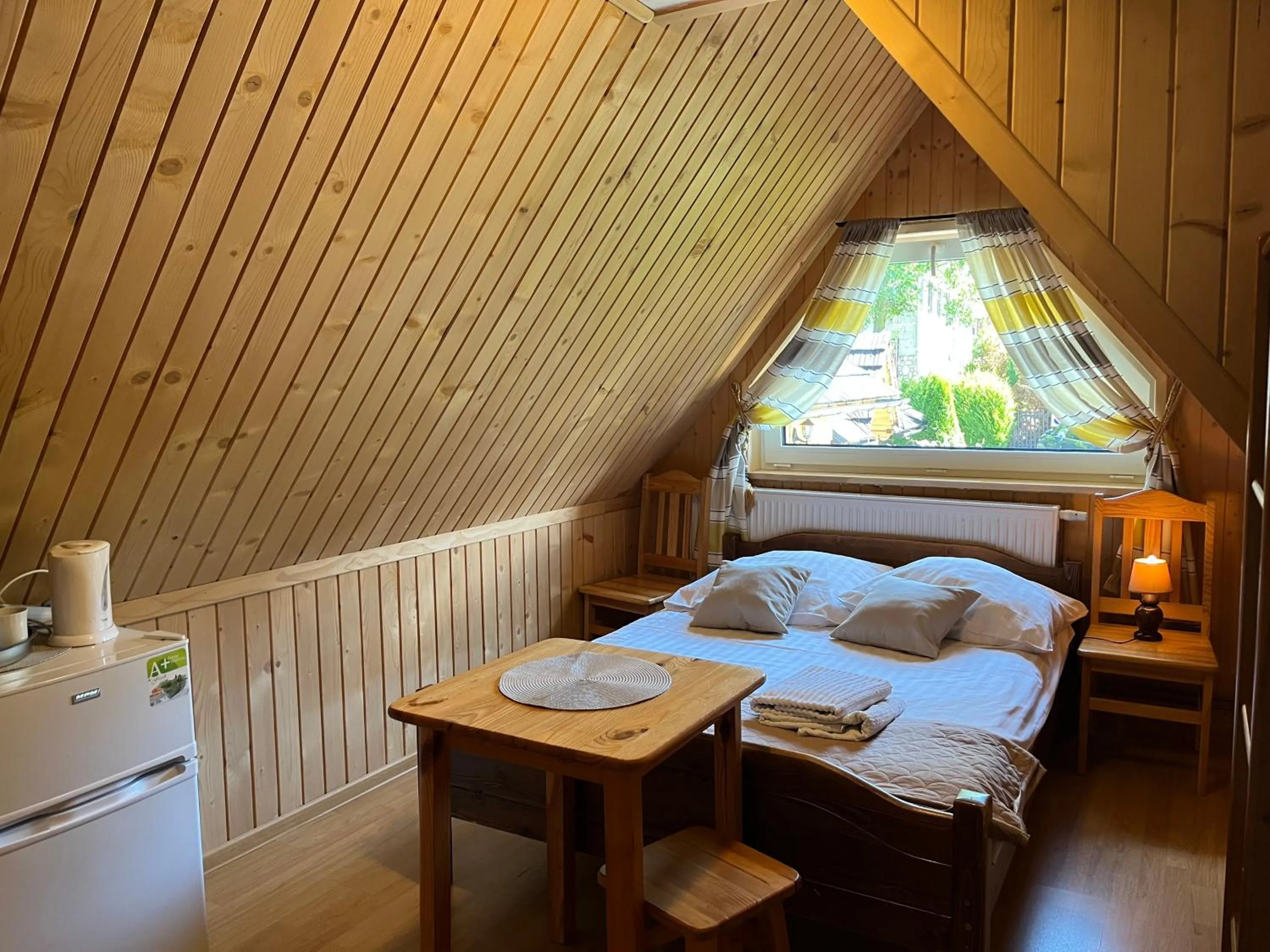 Bed in Pokoje Goscinne u Naglaka Willa Zab